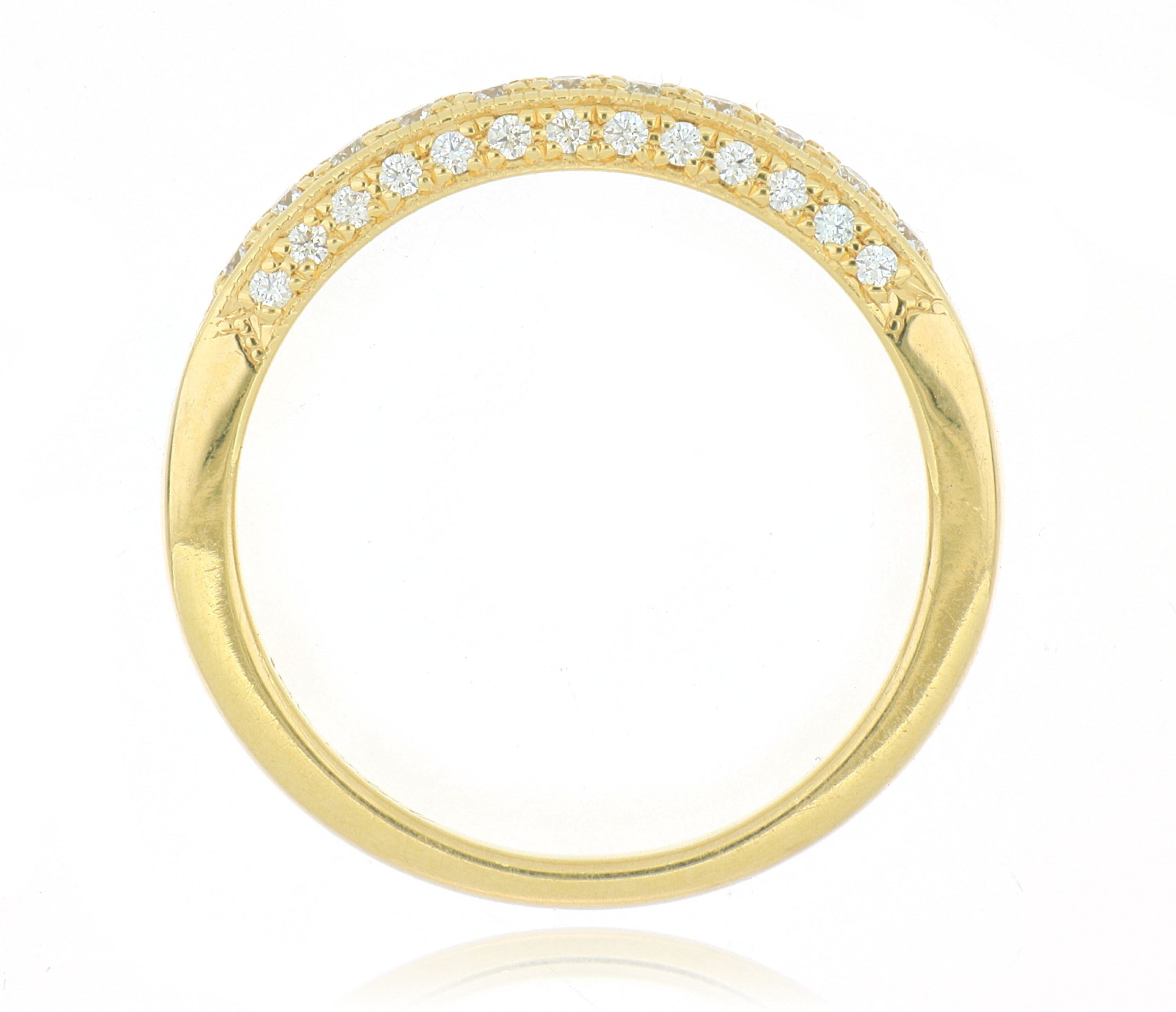 18k Yellow Gold Diamond Wedding Band