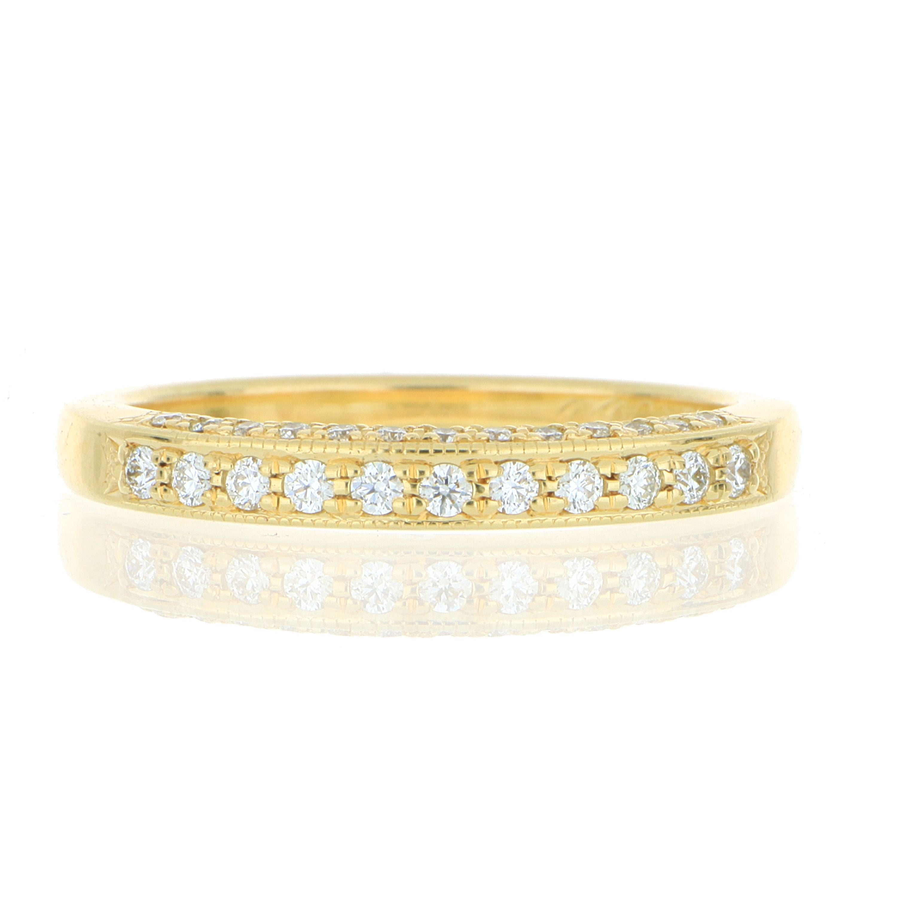 18k Yellow Gold Diamond Wedding Band