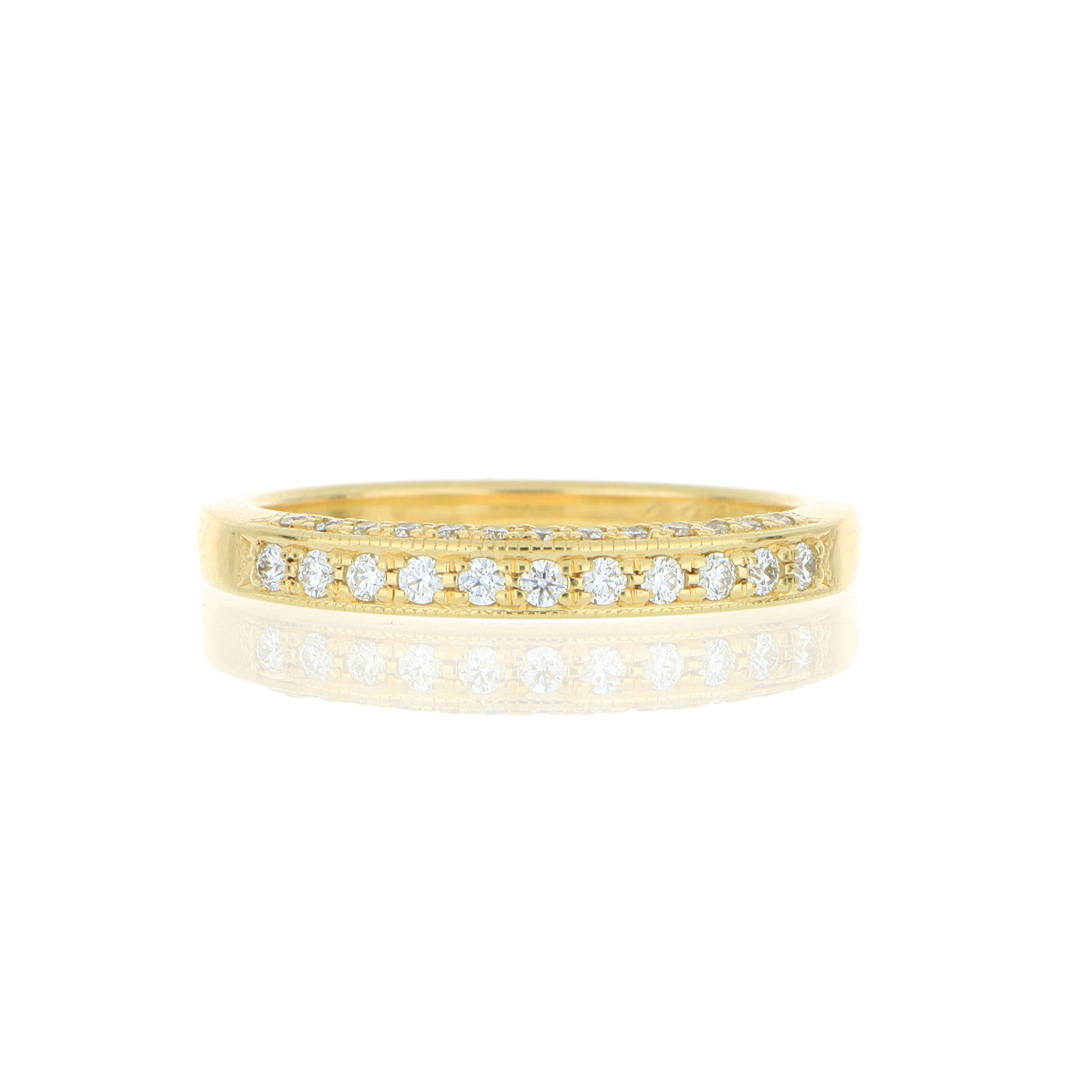 18k Yellow Gold Diamond Wedding Band