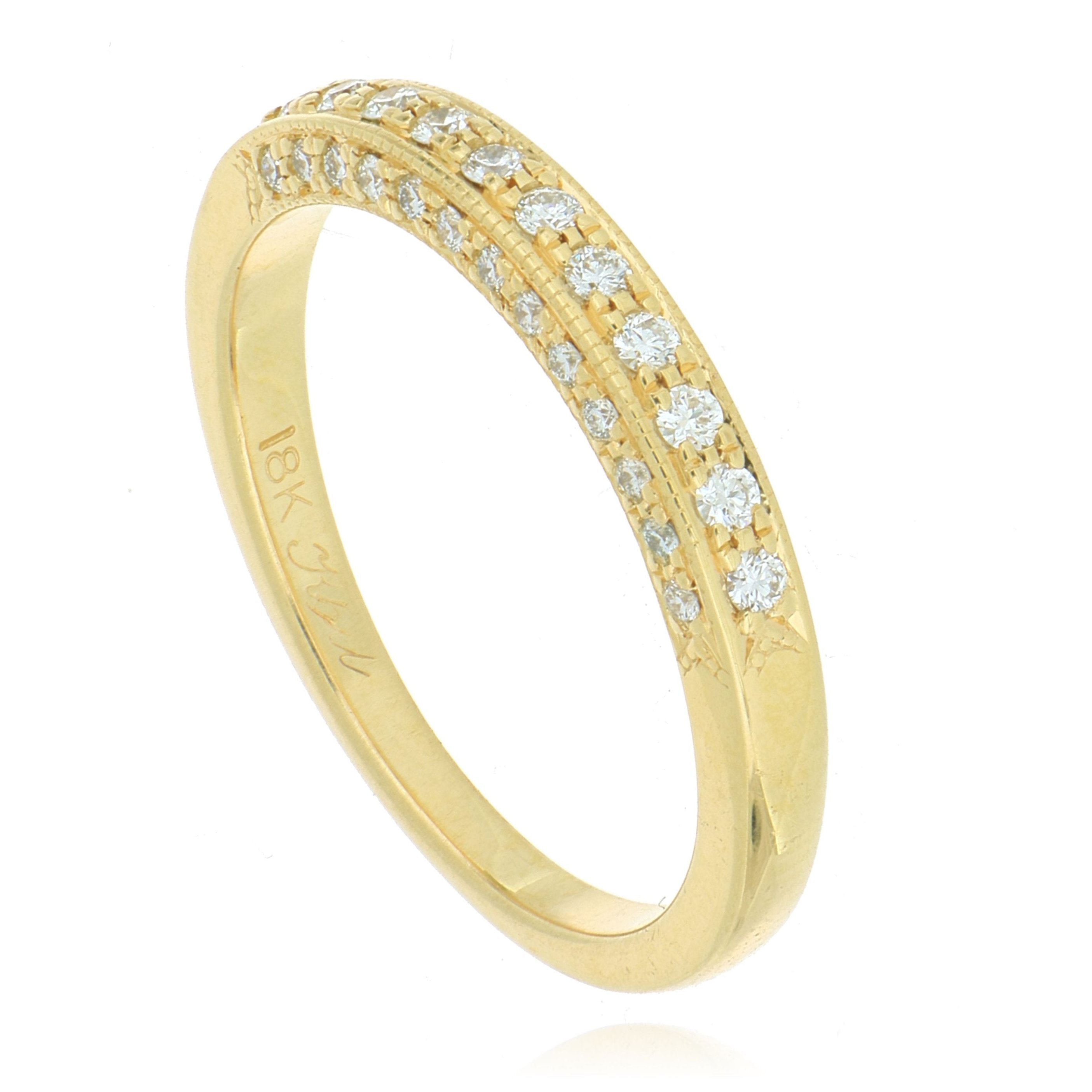 18k Yellow Gold Diamond Wedding Band