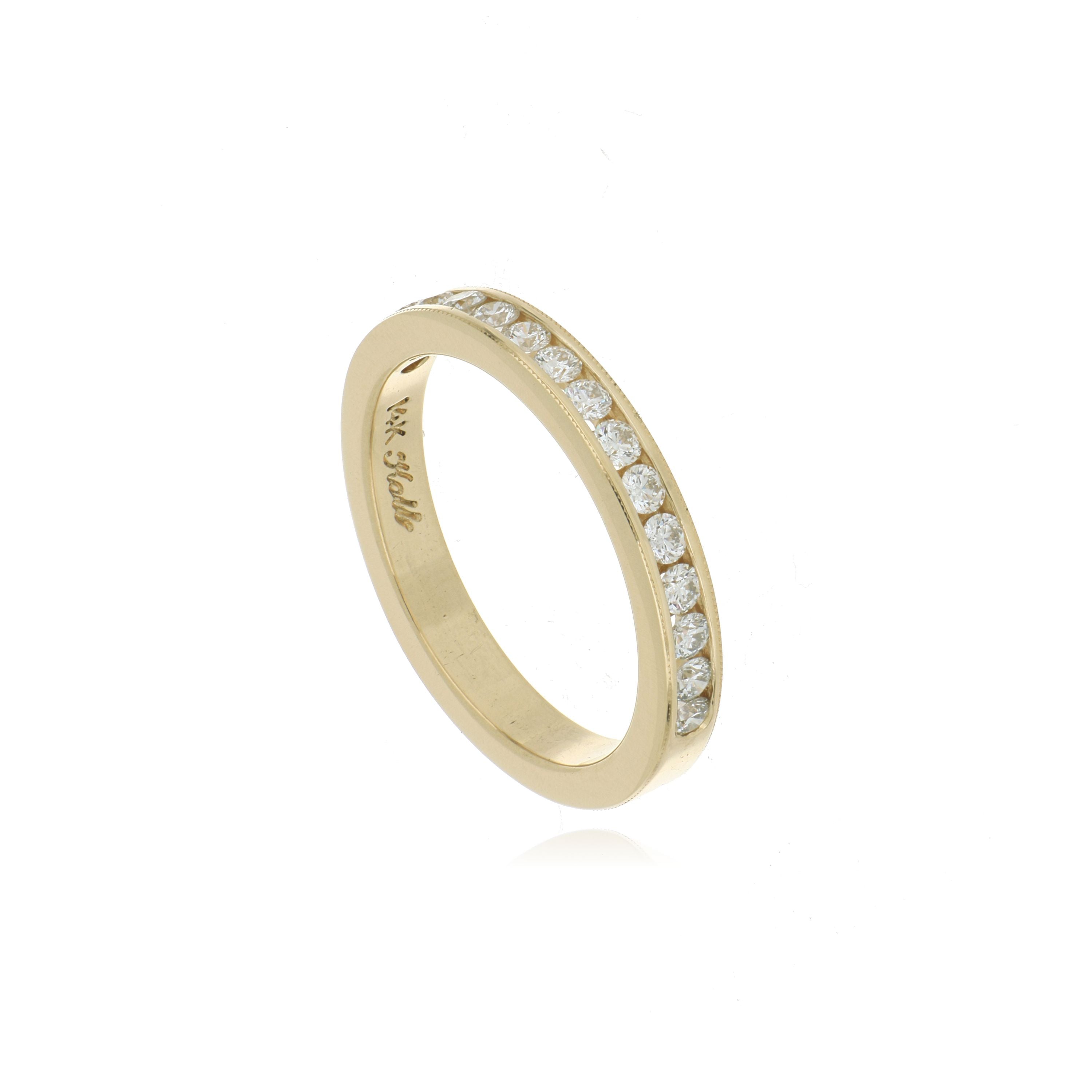 14k Yellow Gold Diamond Wedding Band