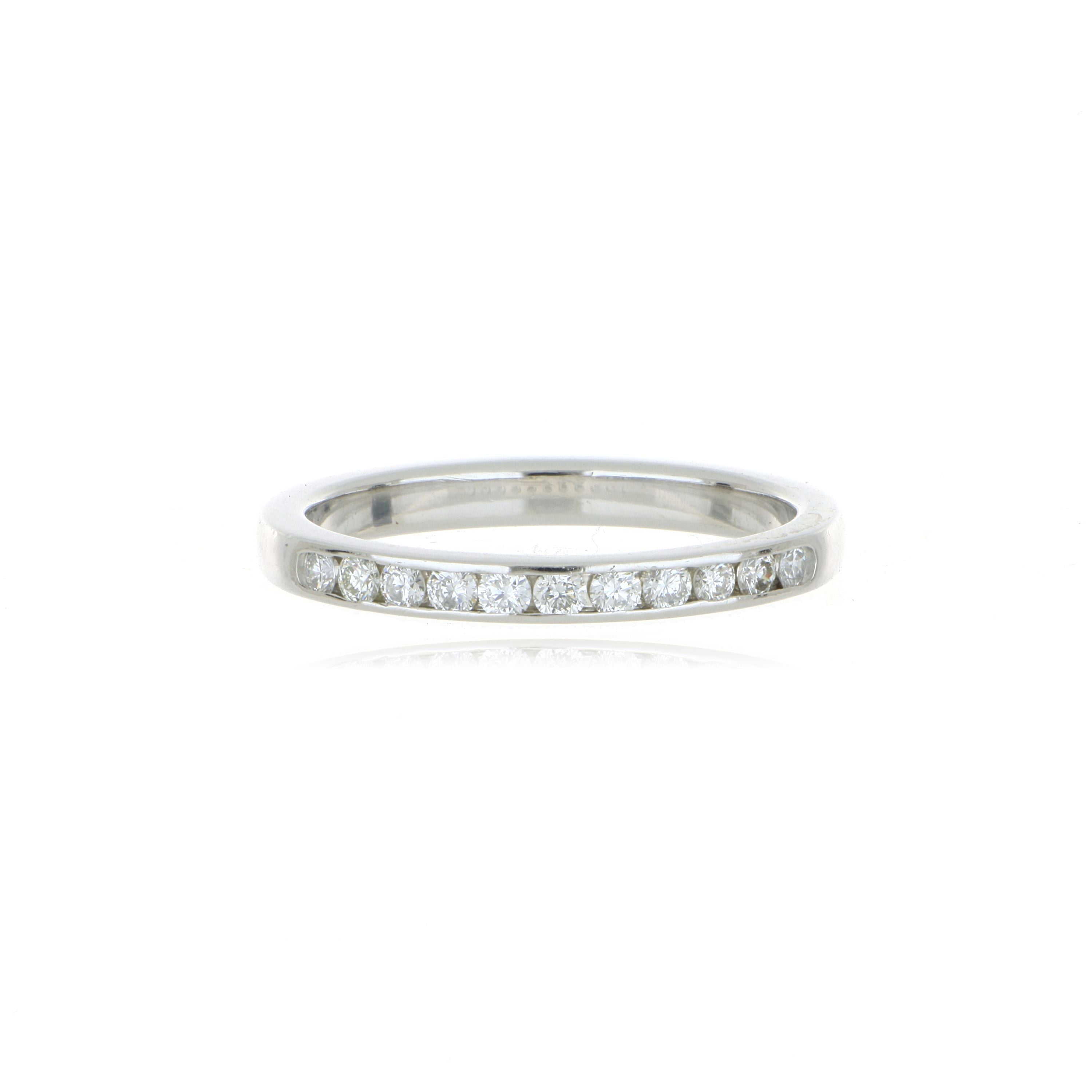 Platinum Channel Set Diamond Anniversary Band