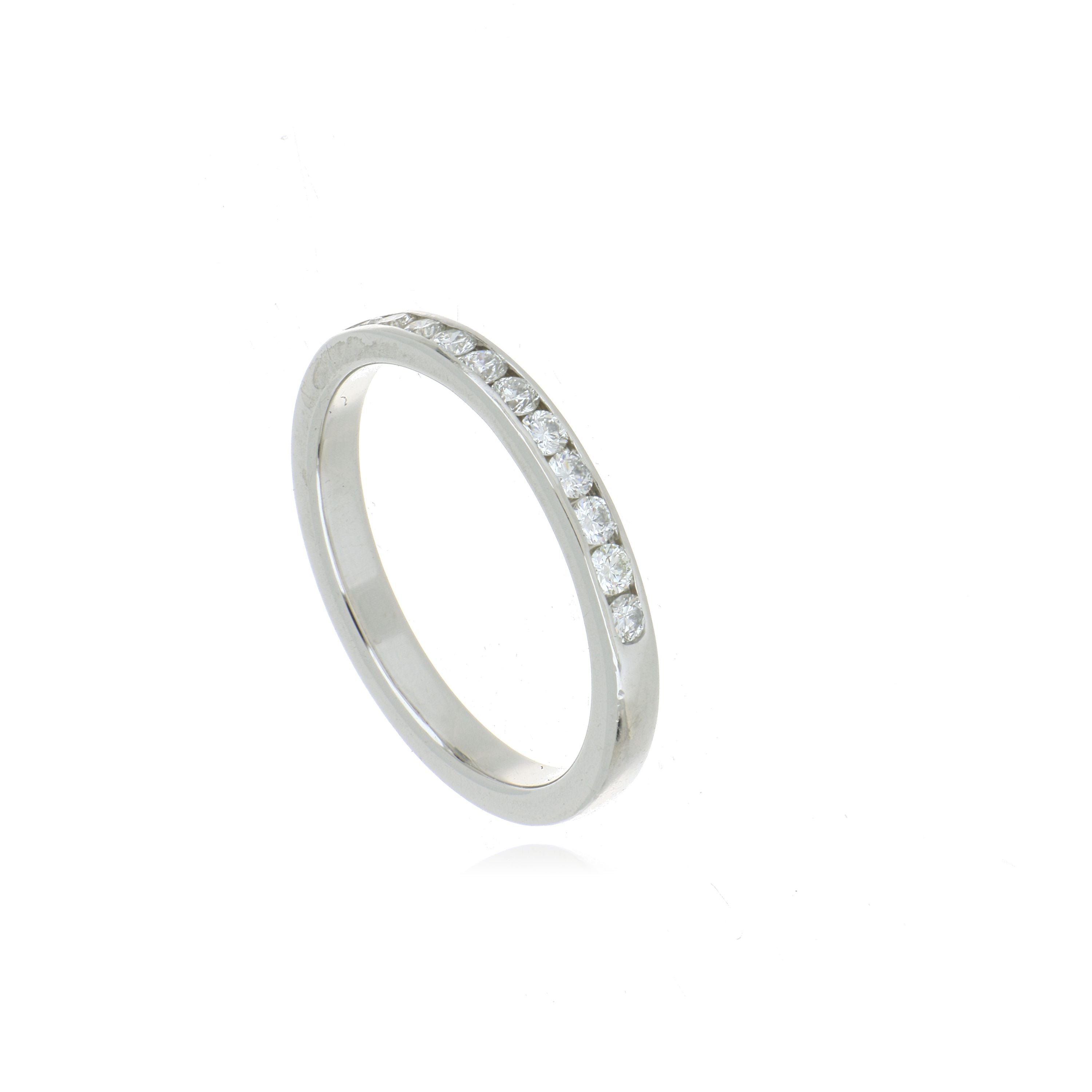 Platinum Channel Set Diamond Anniversary Band