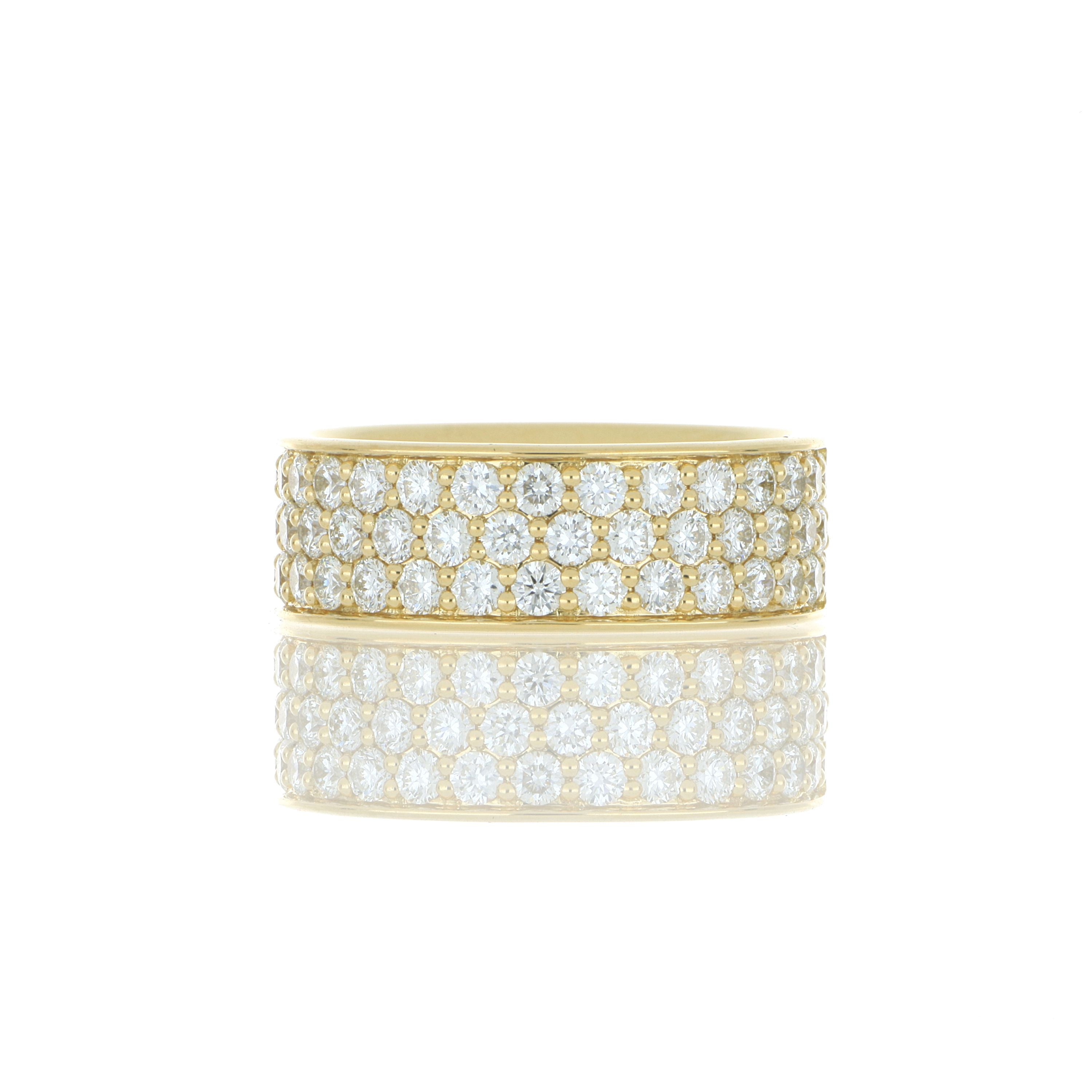 18k Yellow Gold Pave Diamond Ring