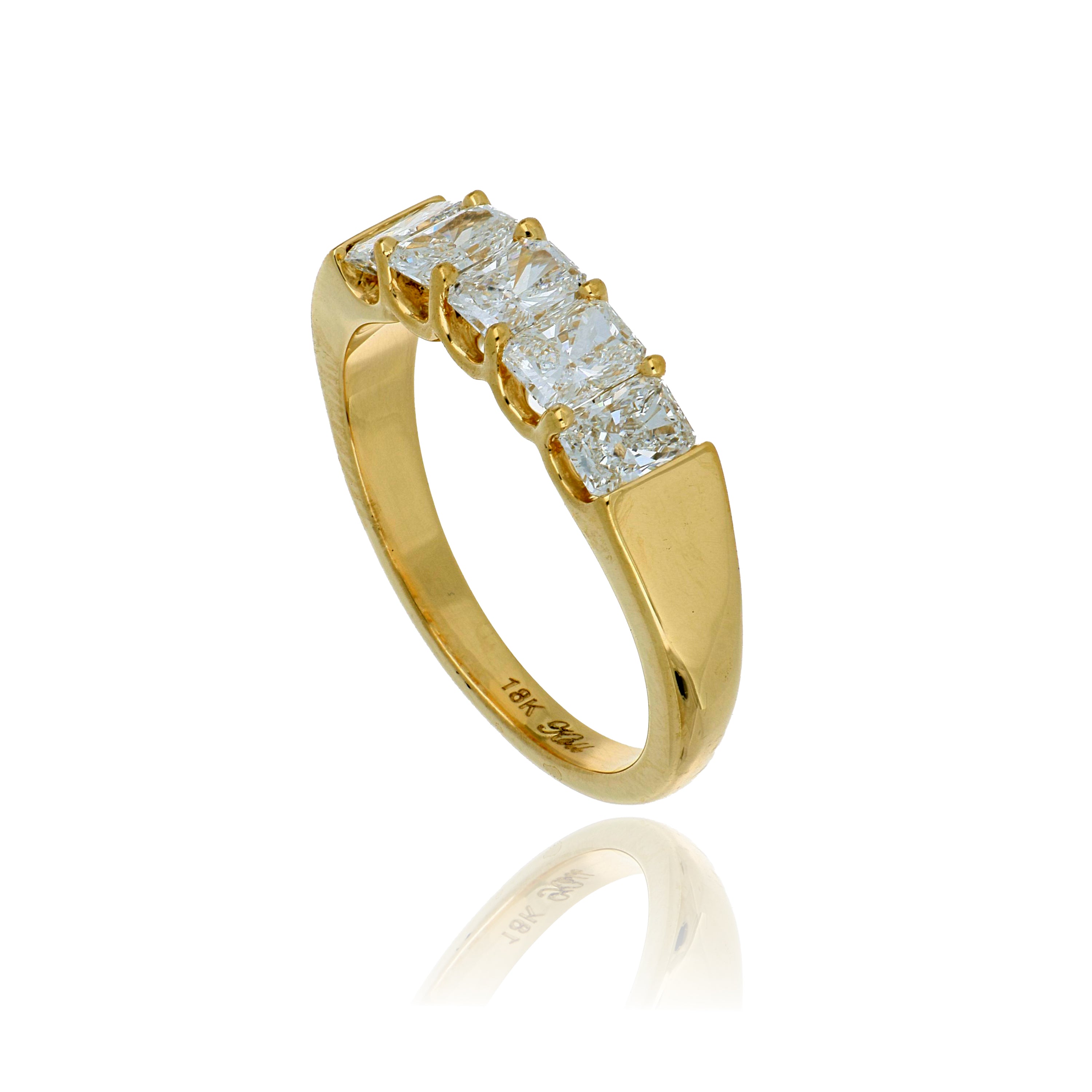 18k Yellow Gold Diamond Anniversary Band - Charles Koll Jewelers