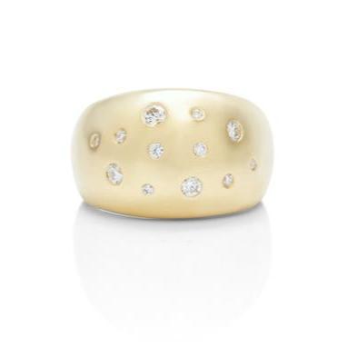 18k Yellow Gold Women's Diamond Fashion Ring