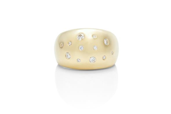 18k Yellow Gold Women's Diamond Fashion Ring