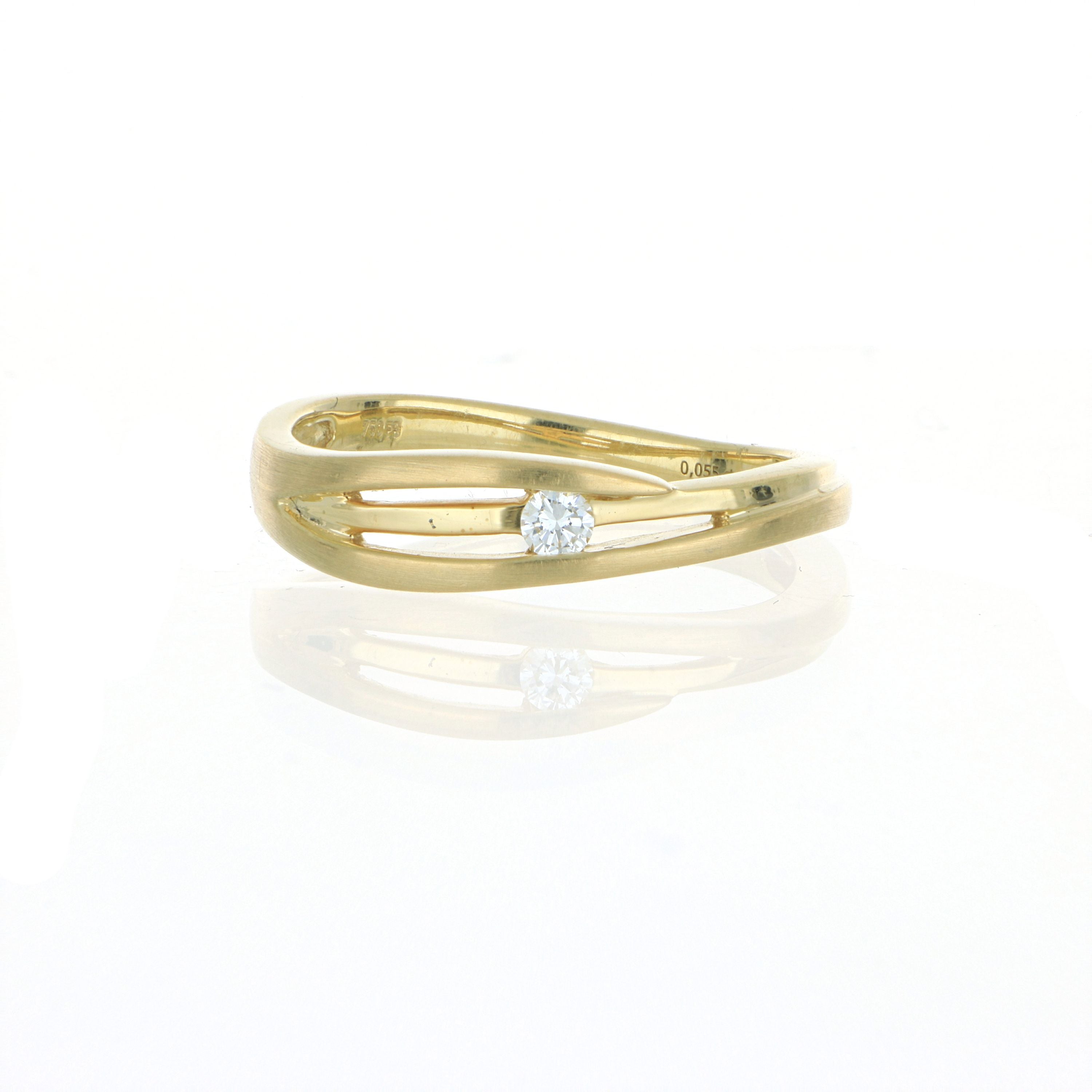 18k Yellow Gold Diamond Fashion Ring