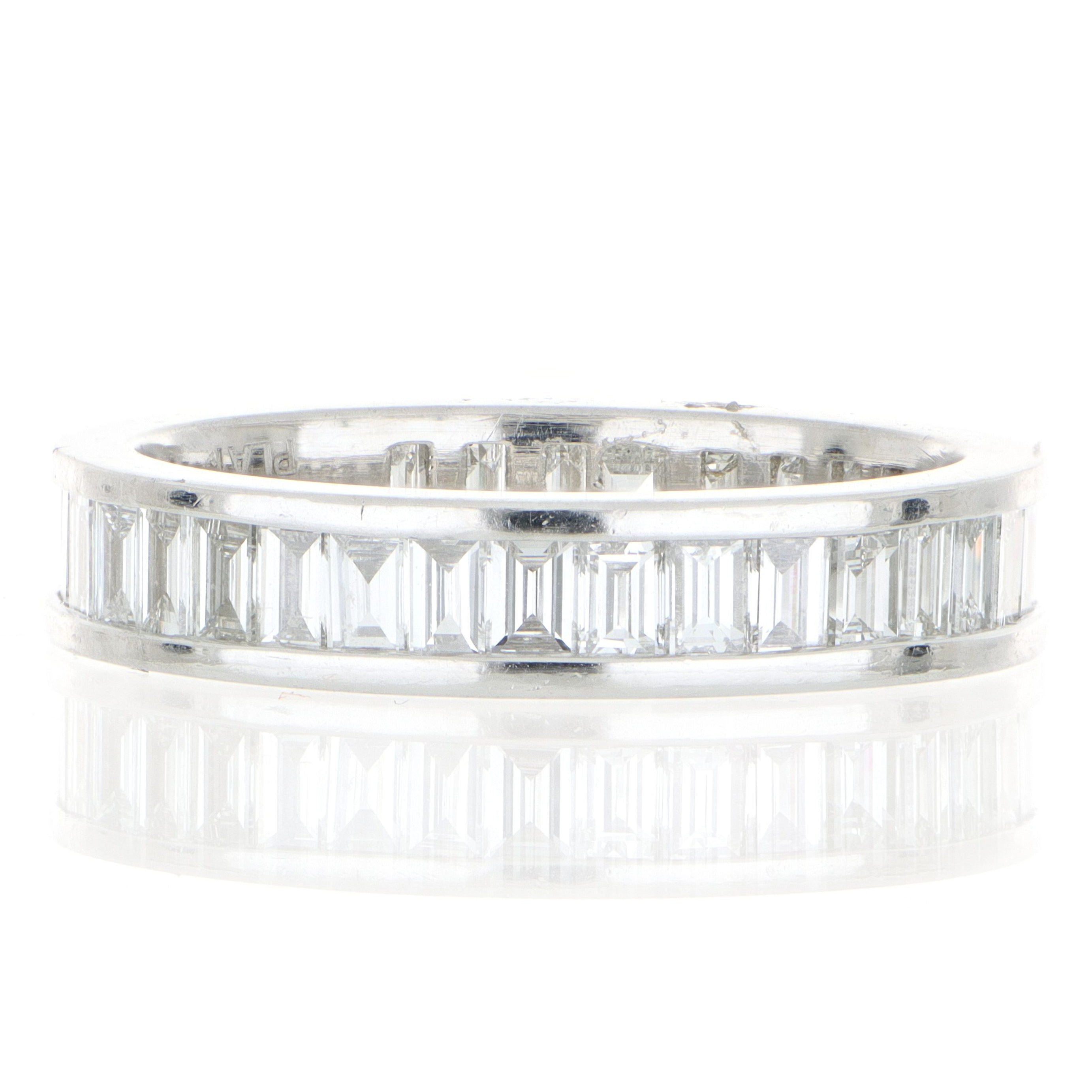 Platinum Baguette Diamond Eternity Band