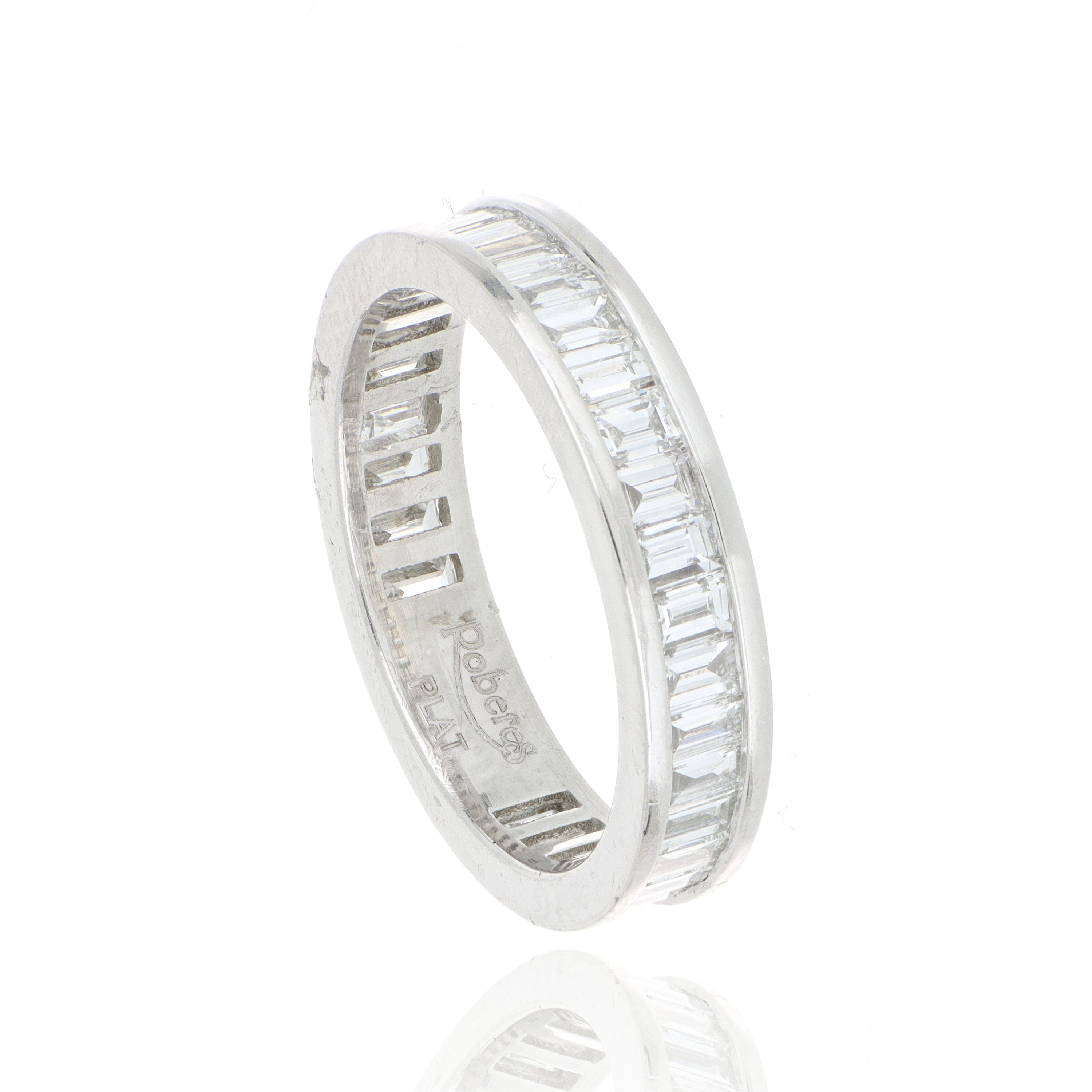 Platinum Baguette Diamond Eternity Band