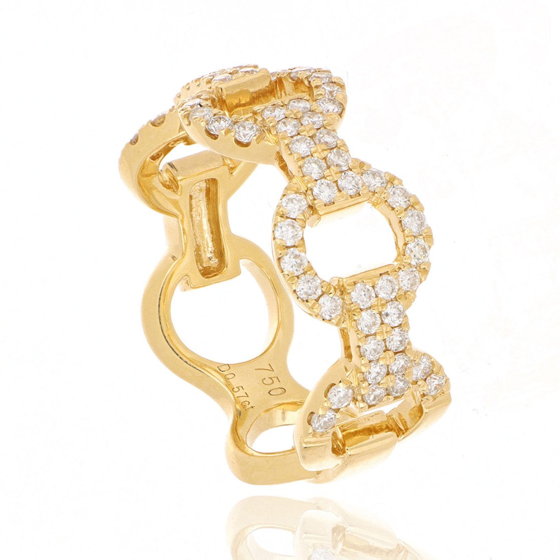 18k Yellow Gold Diamond Fashion Ring