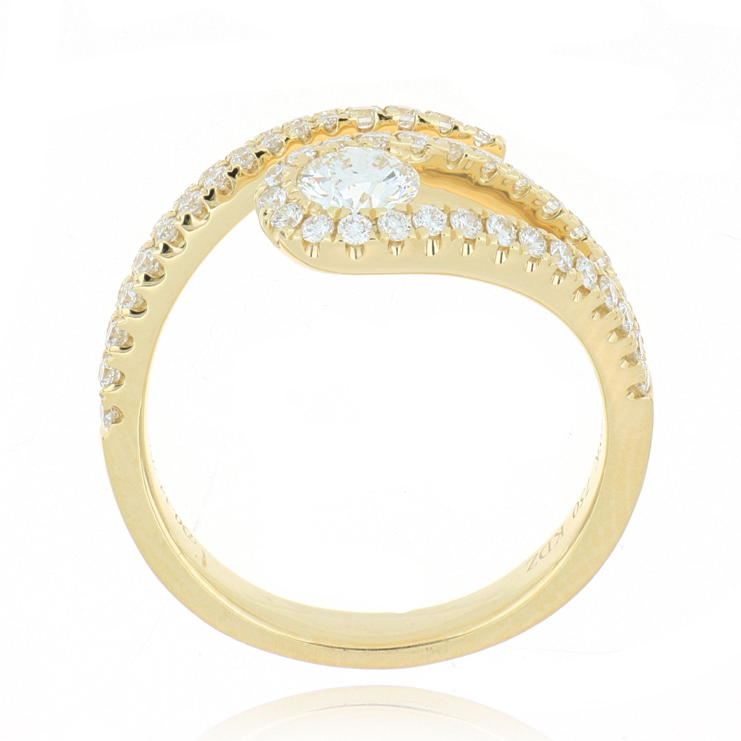 18k Yellow Gold Diamond Fashion Ring