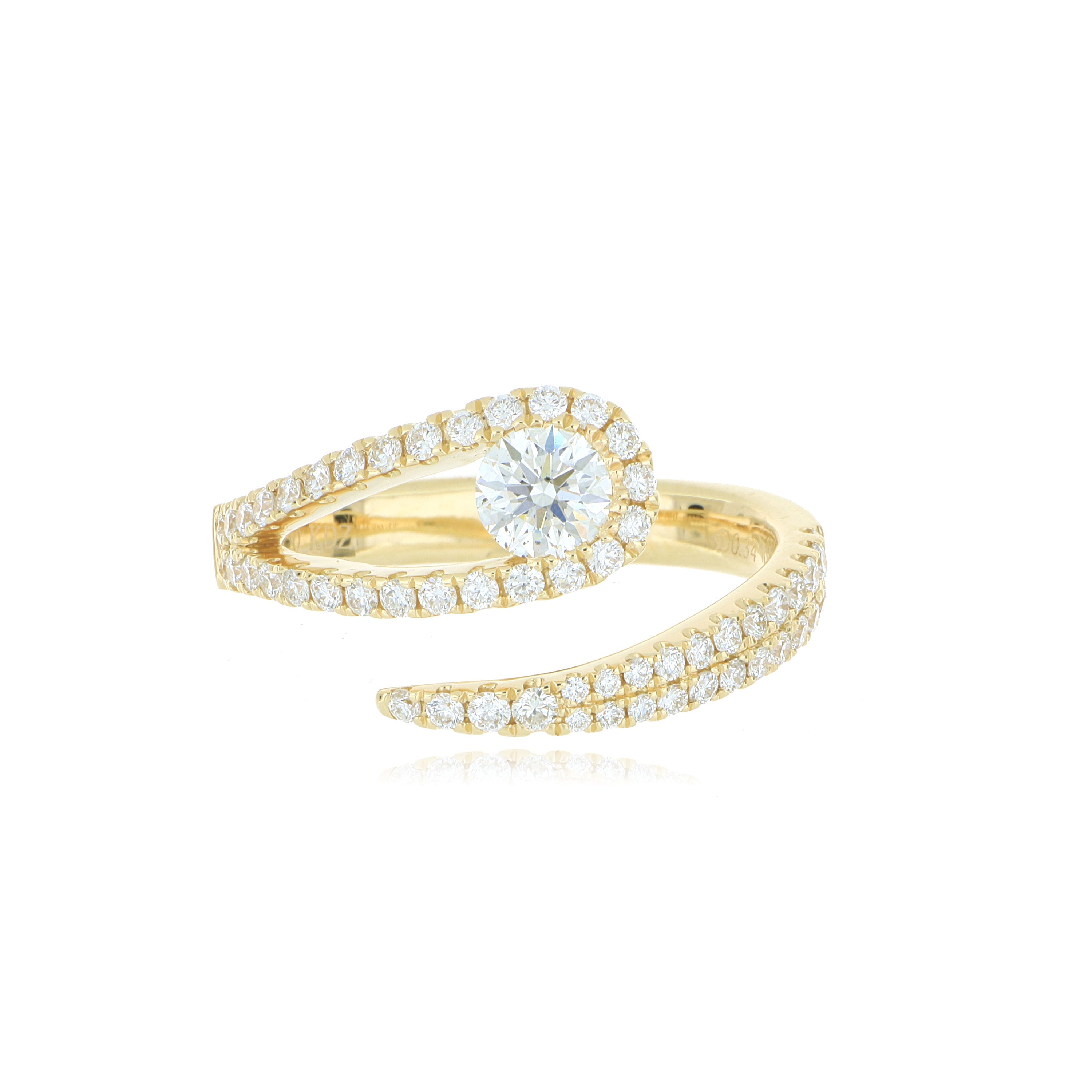 18k Yellow Gold Diamond Fashion Ring