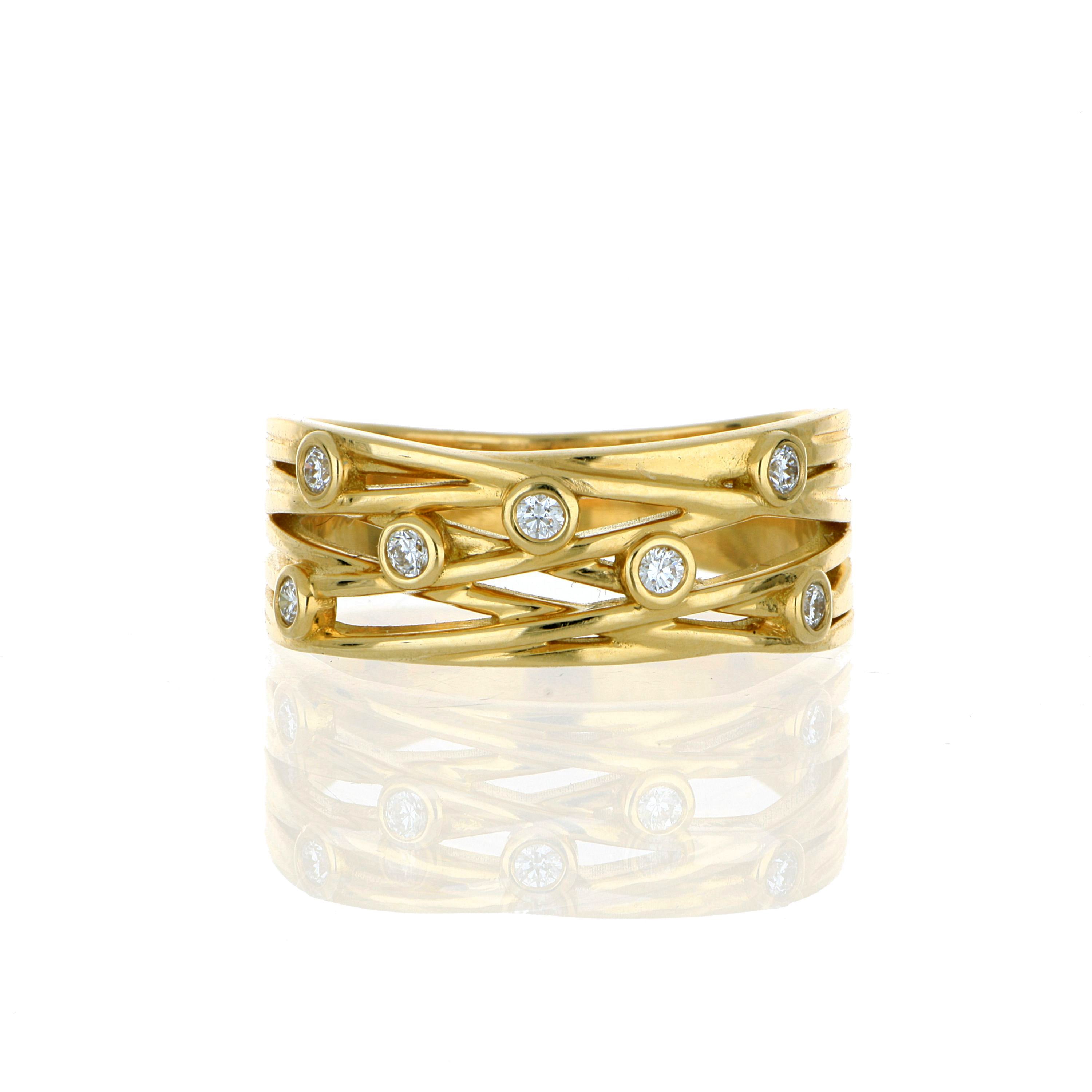 18k Yellow Gold Diamond Ring