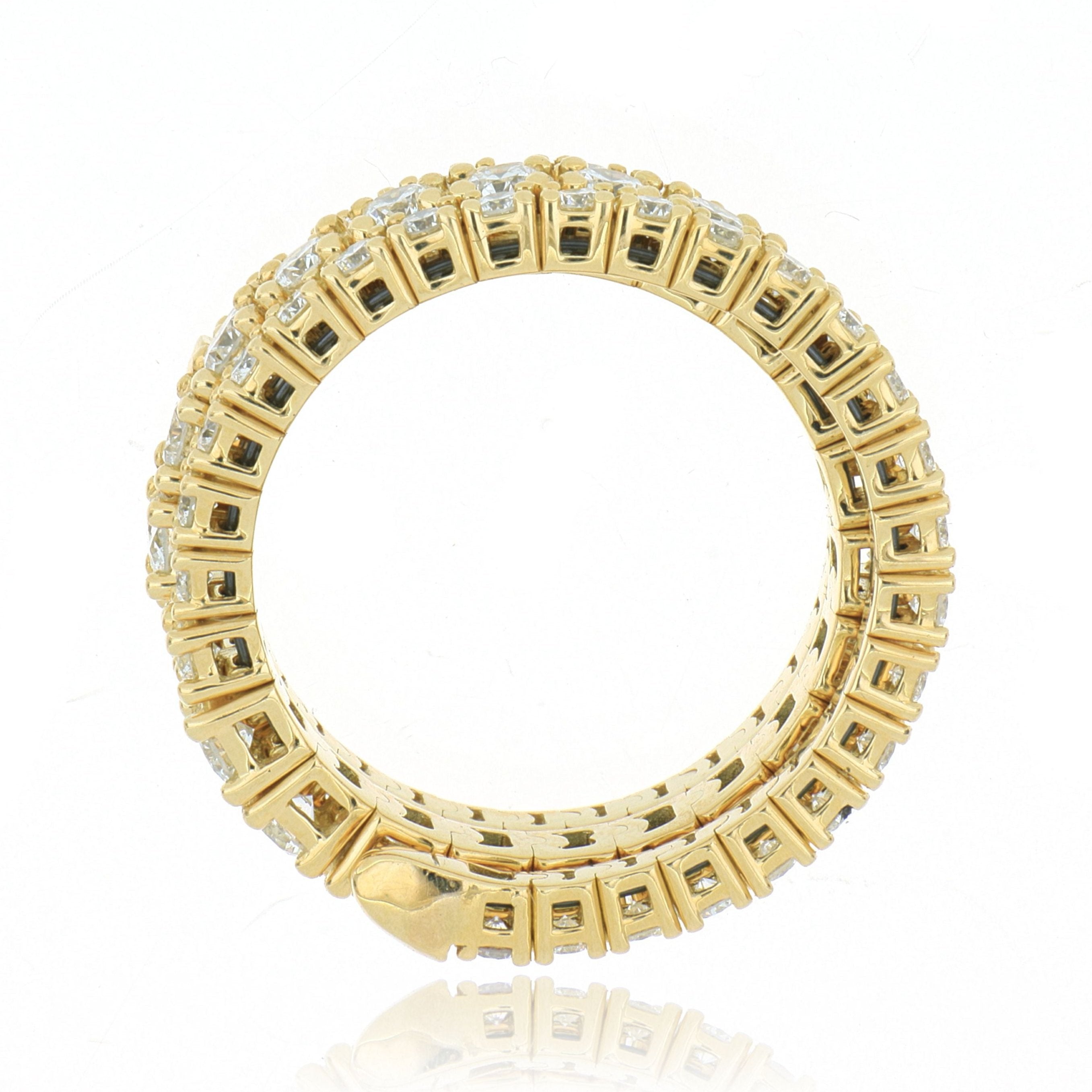 18k Yellow Gold Articulated Diamond Ring