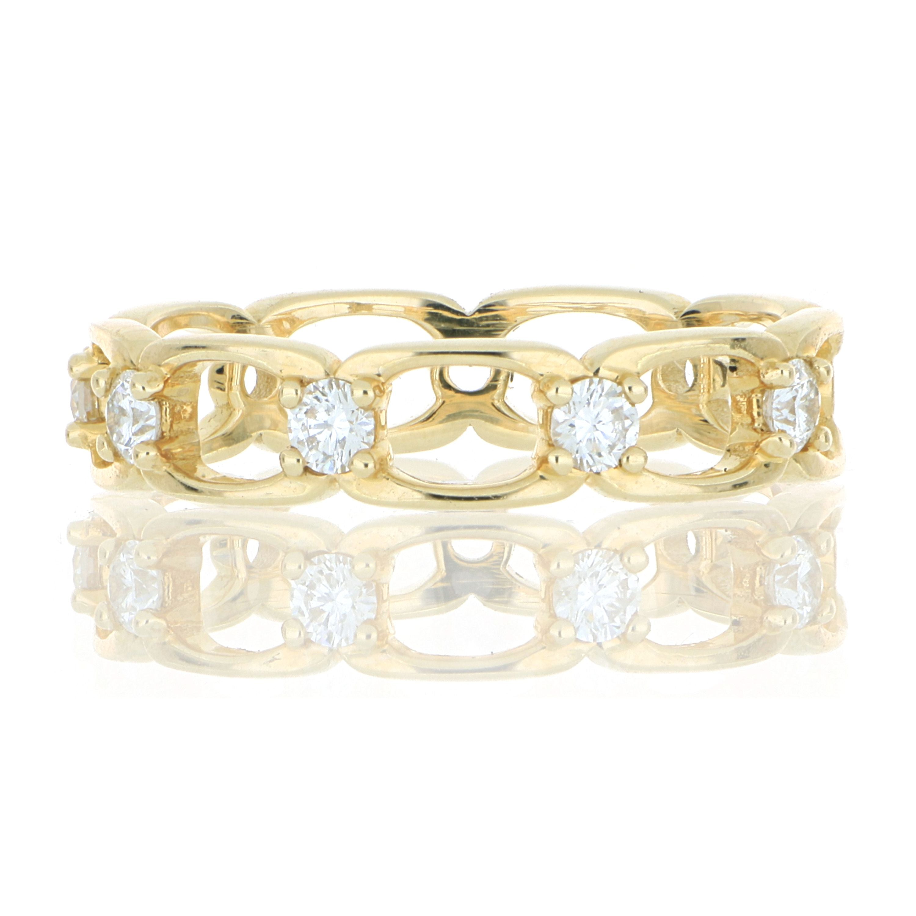 18k Yellow Gold Diamond Fashion Ring