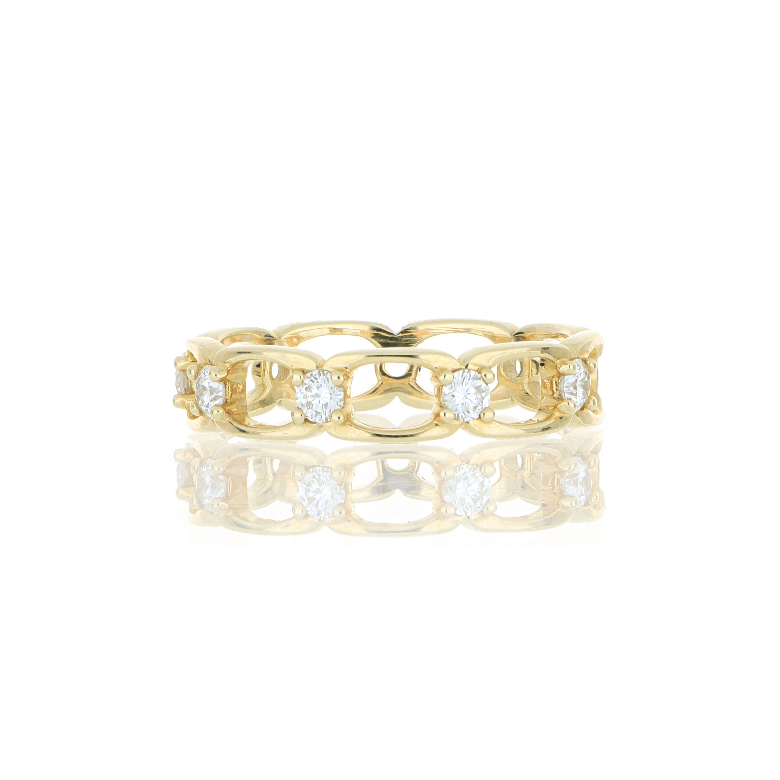 18k Yellow Gold Diamond Fashion Ring