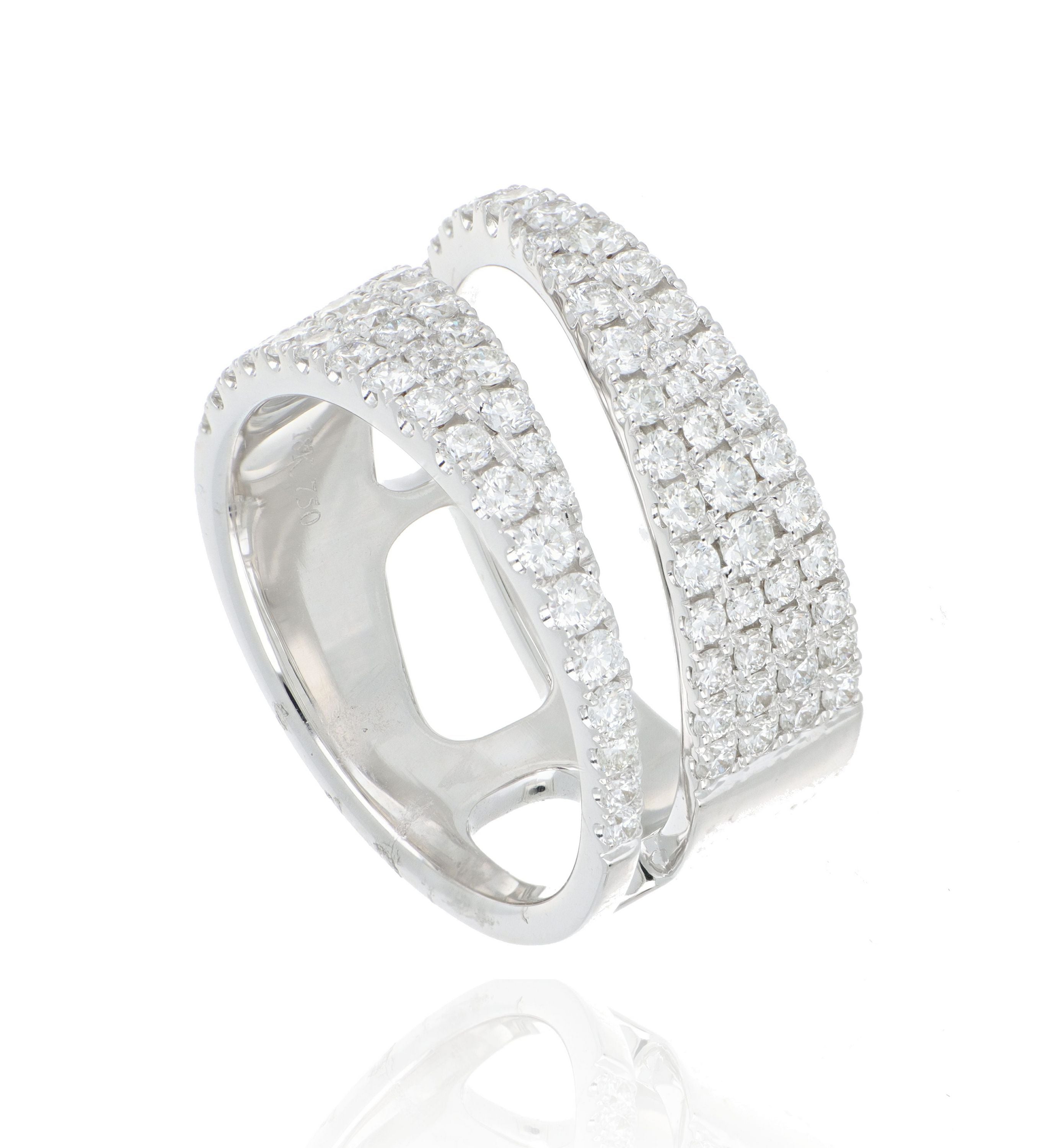 18k White Gold Diamond Fashion Ring