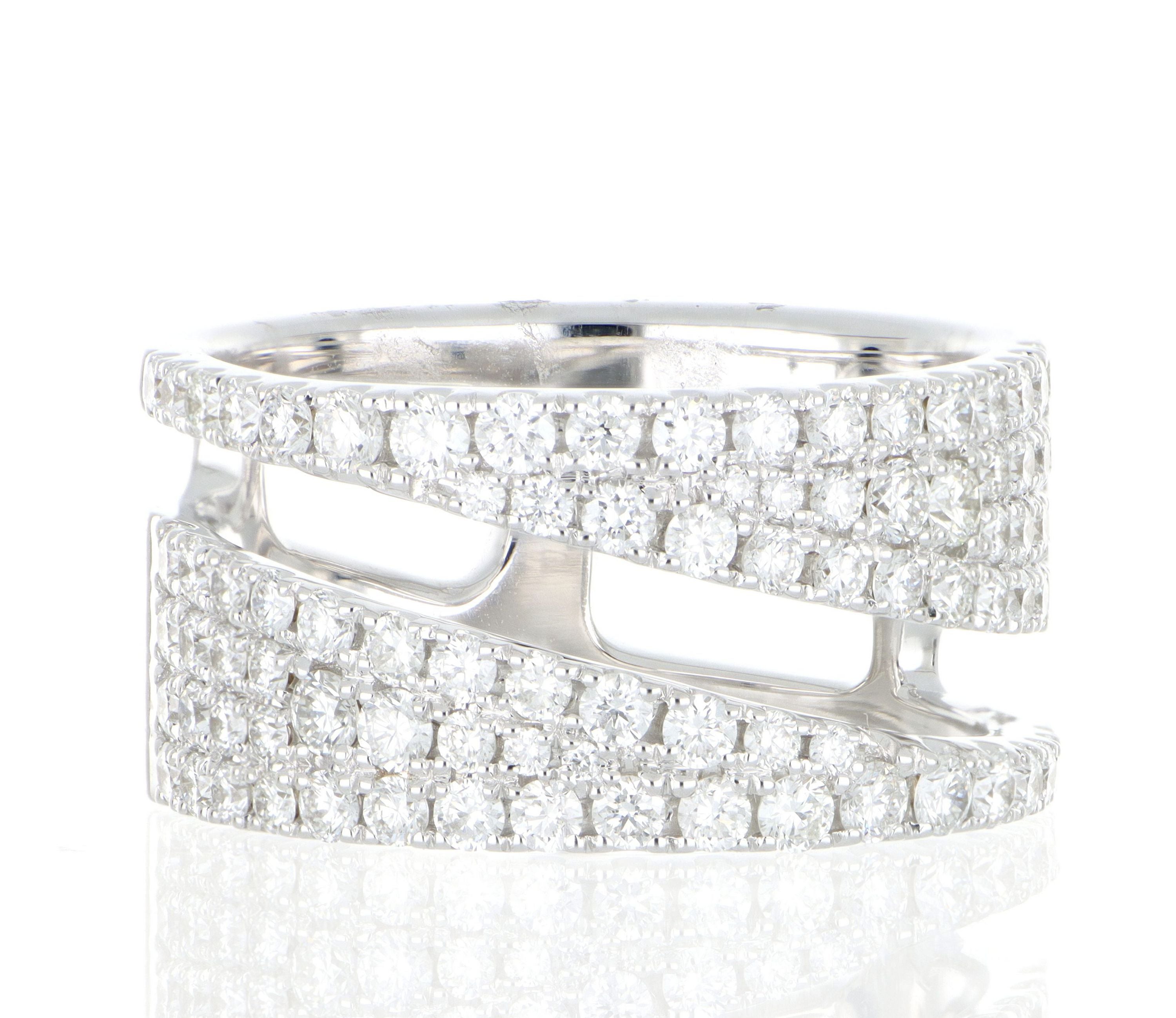 18k White Gold Diamond Fashion Ring