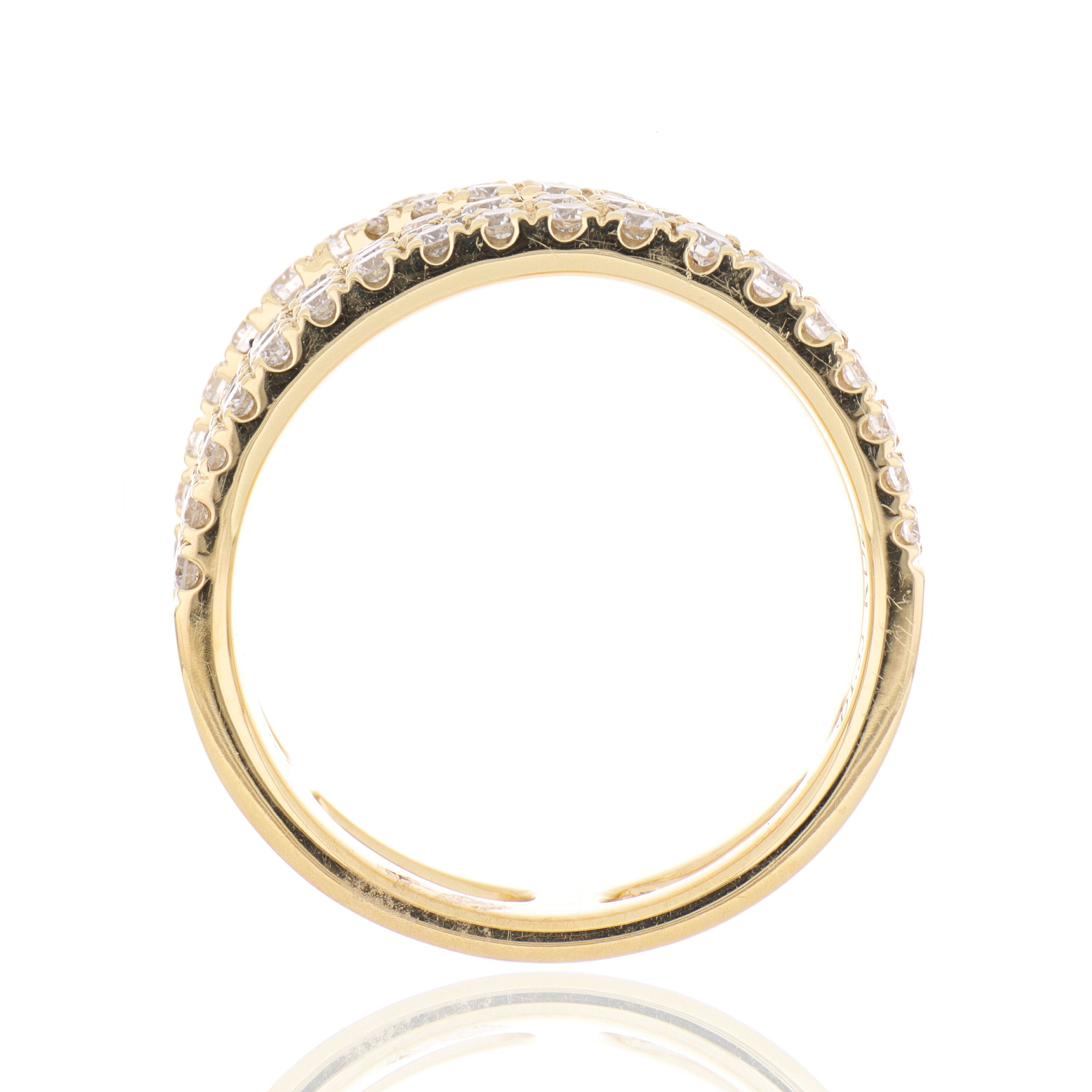 18k Yellow Gold Diamond Fashion Ring