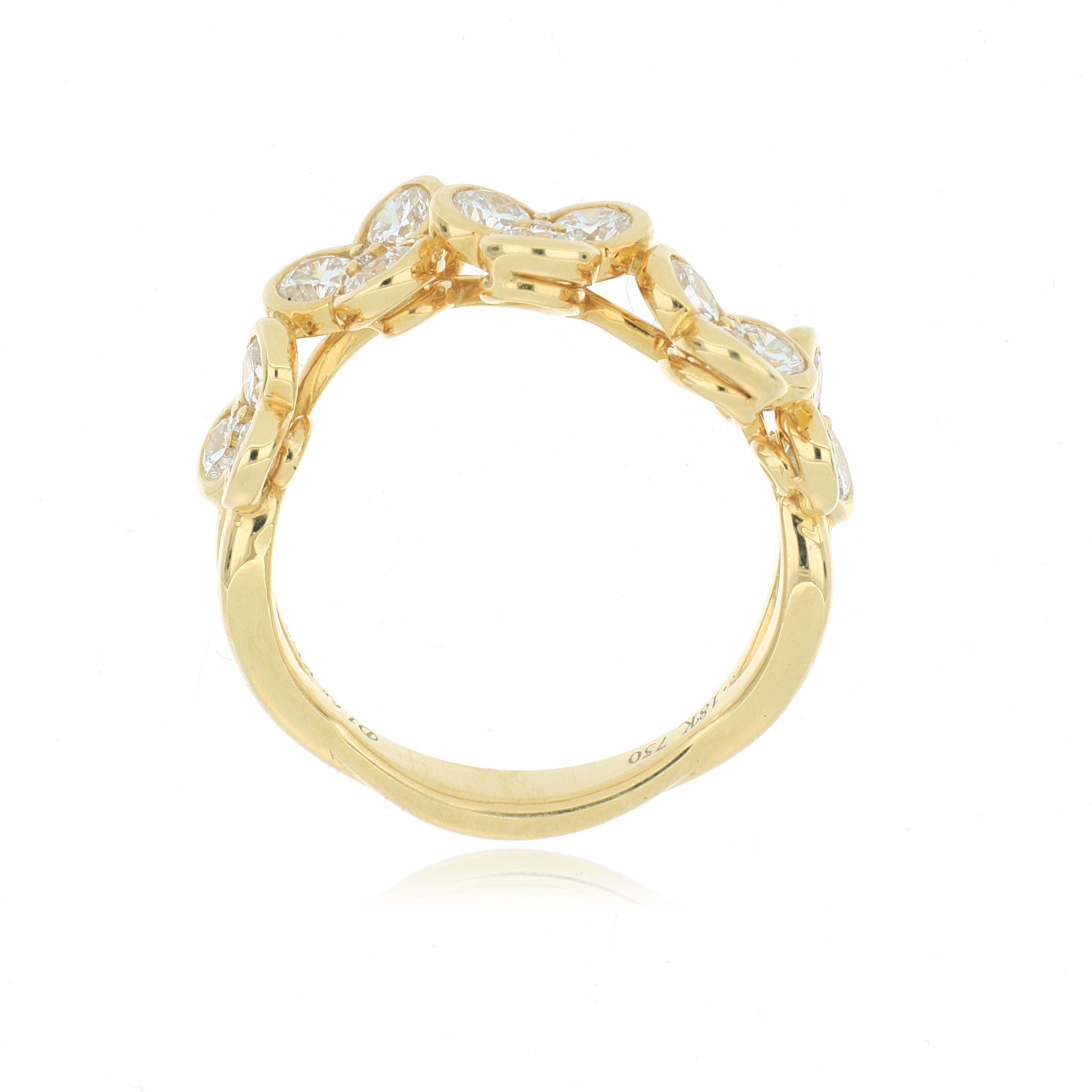 18k Yellow Gold Diamond Fashion Ring