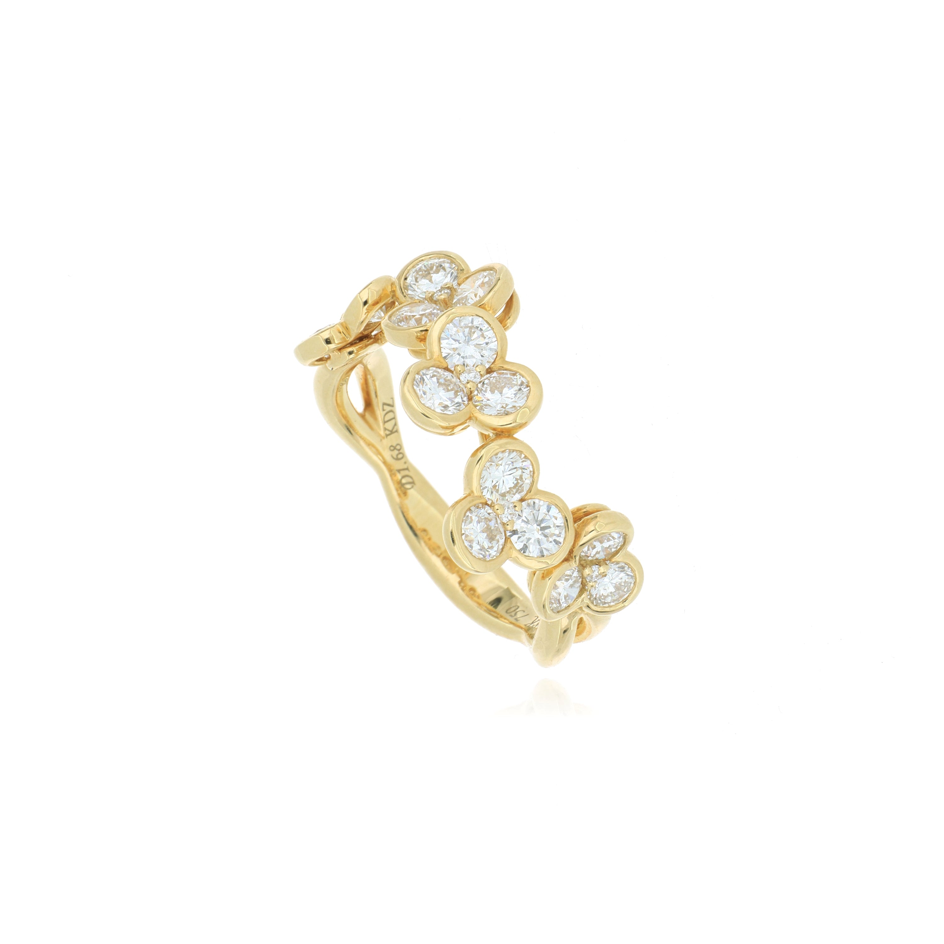 18k Yellow Gold Diamond Fashion Ring