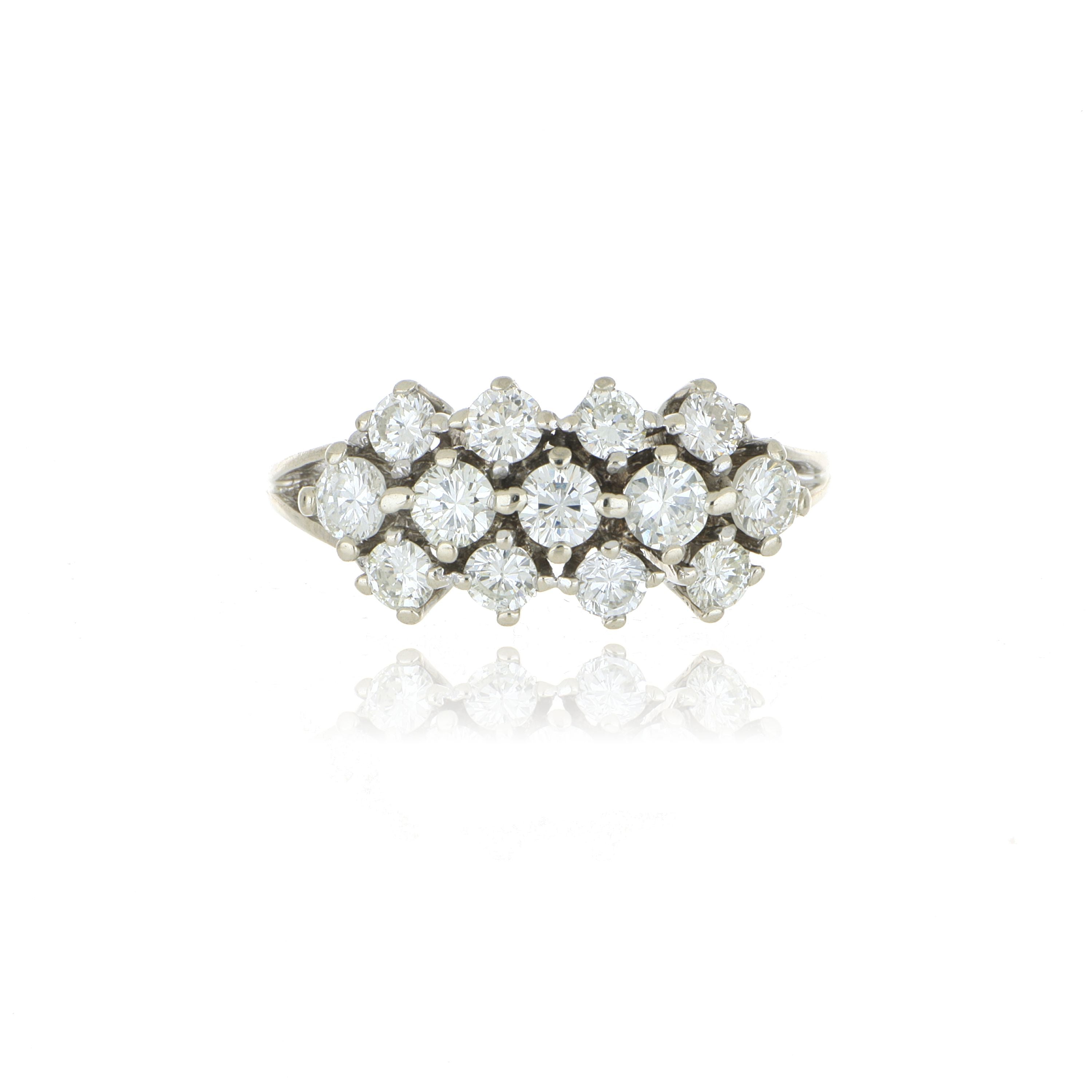 14k White Gold Diamond Ring