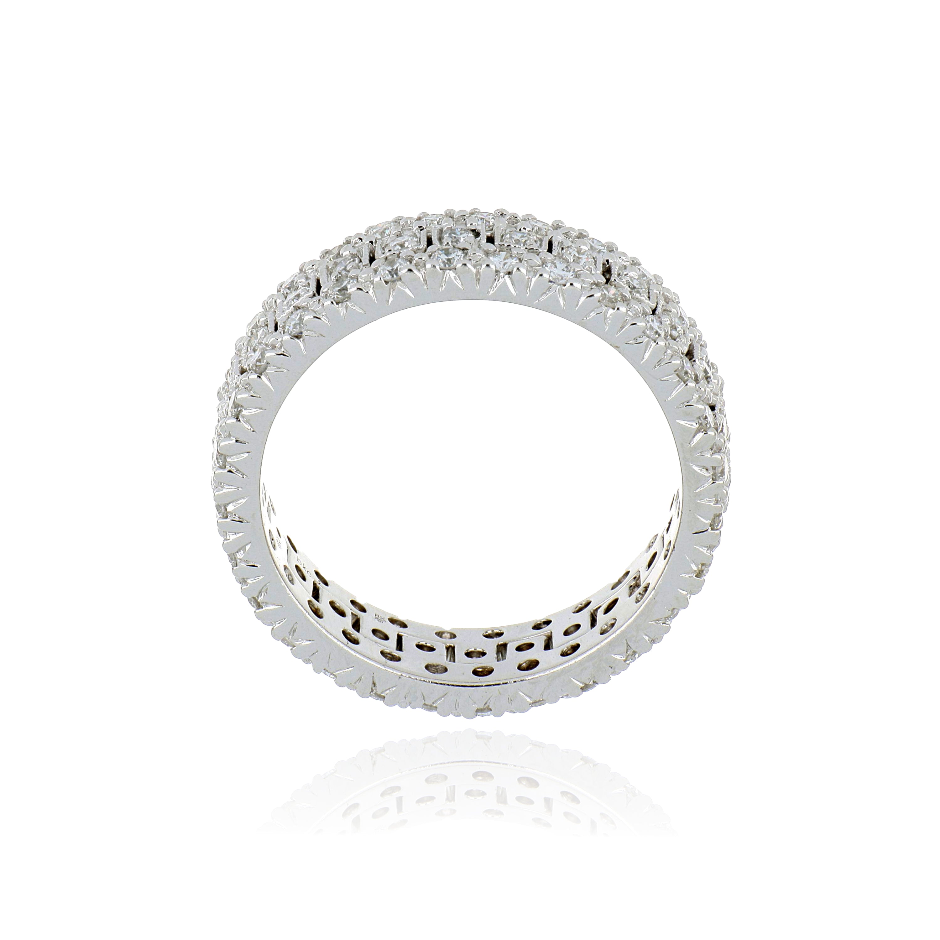 14k White Gold Interlocking Diamond Rings - Charles Koll Jewelers