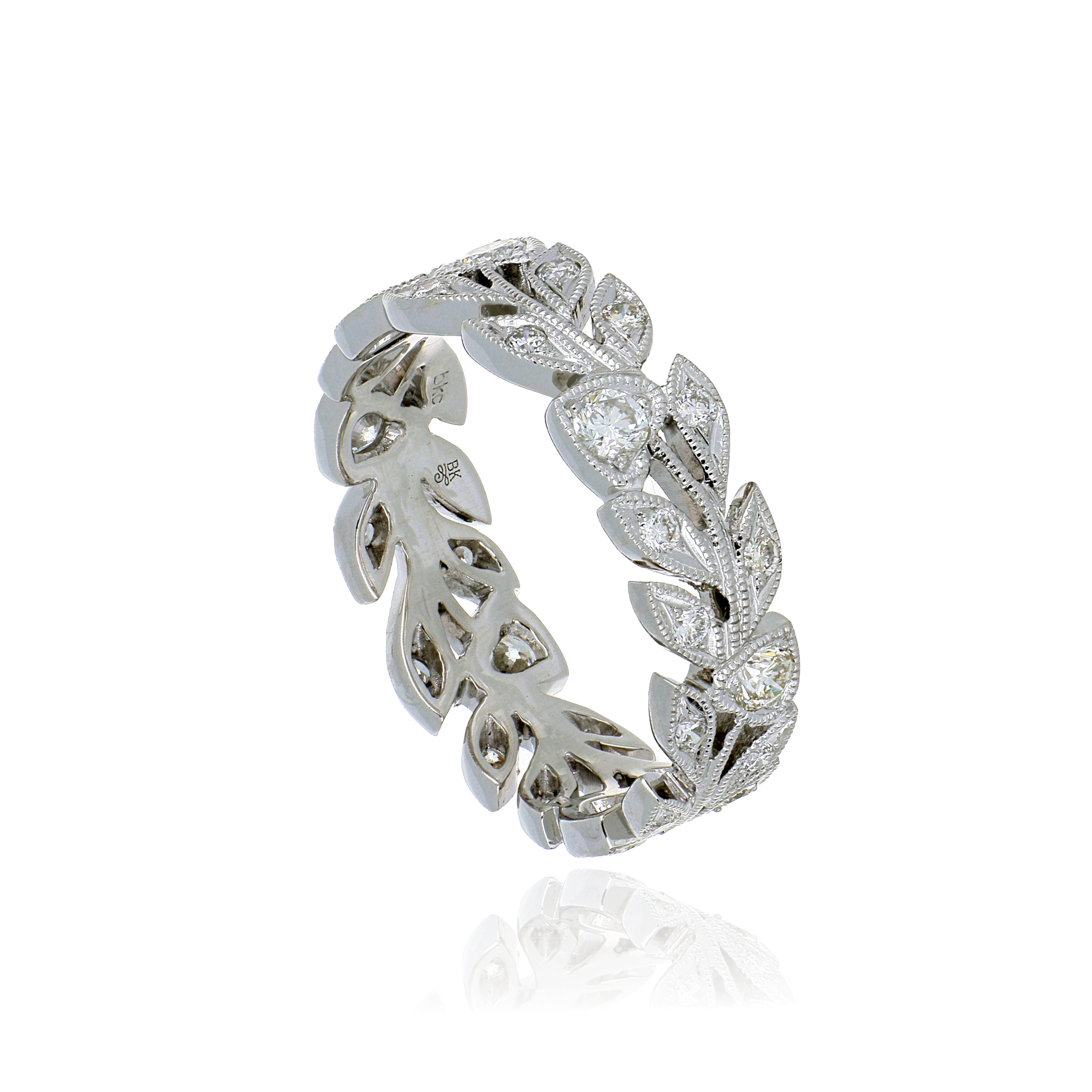 18k White Gold Diamond Vine Ring