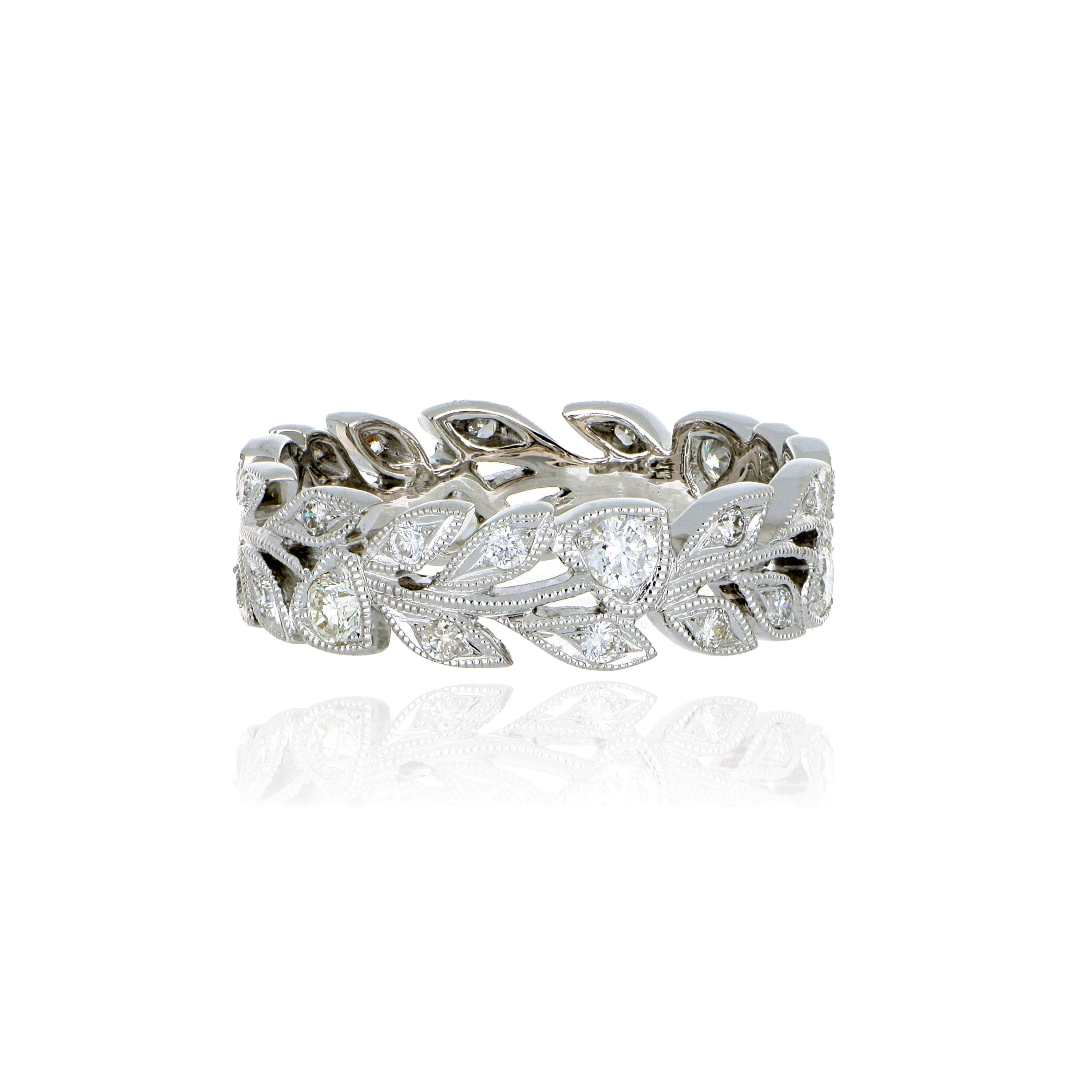 18k White Gold Diamond Vine Ring