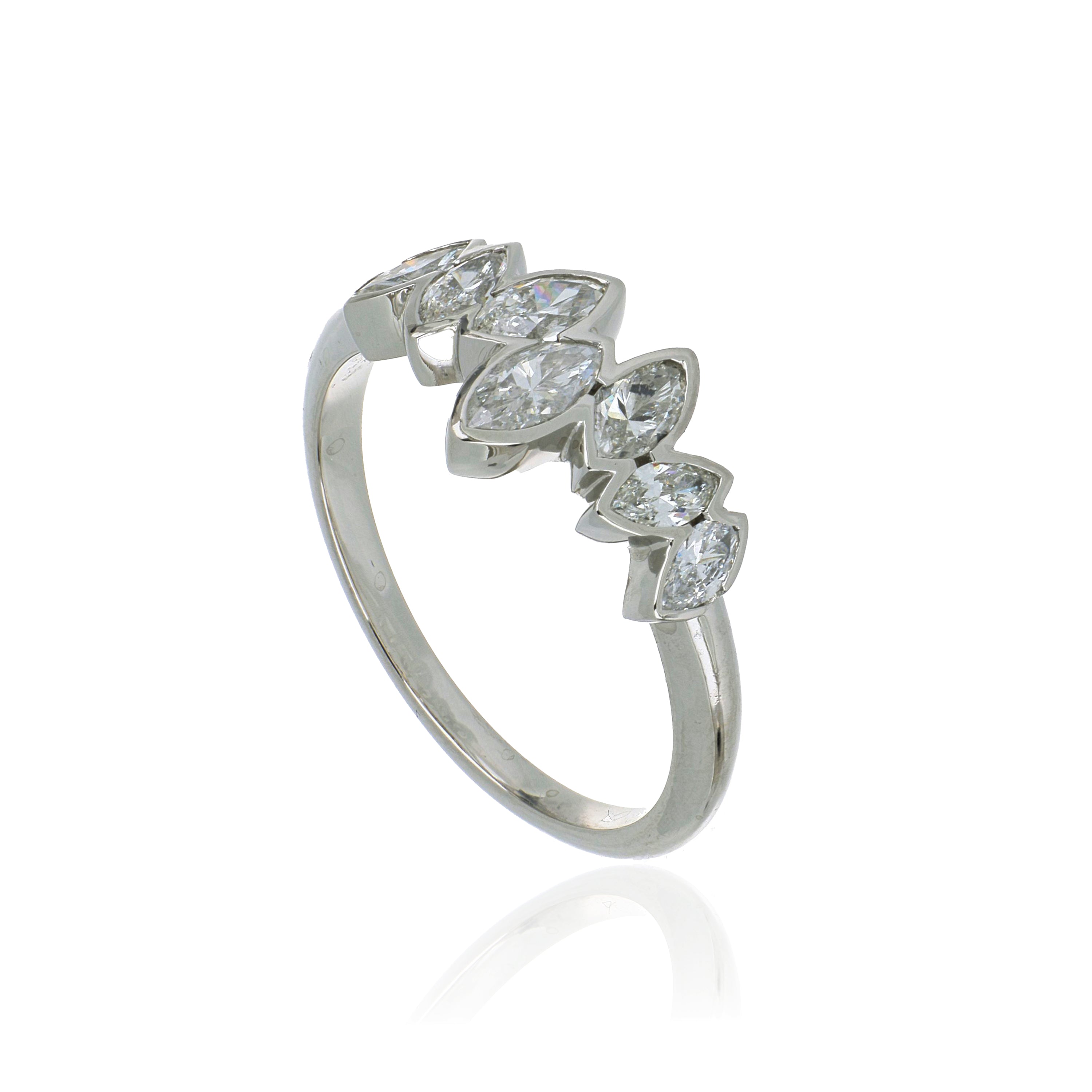 Platinum Scattered Marquise Diamond RIng
