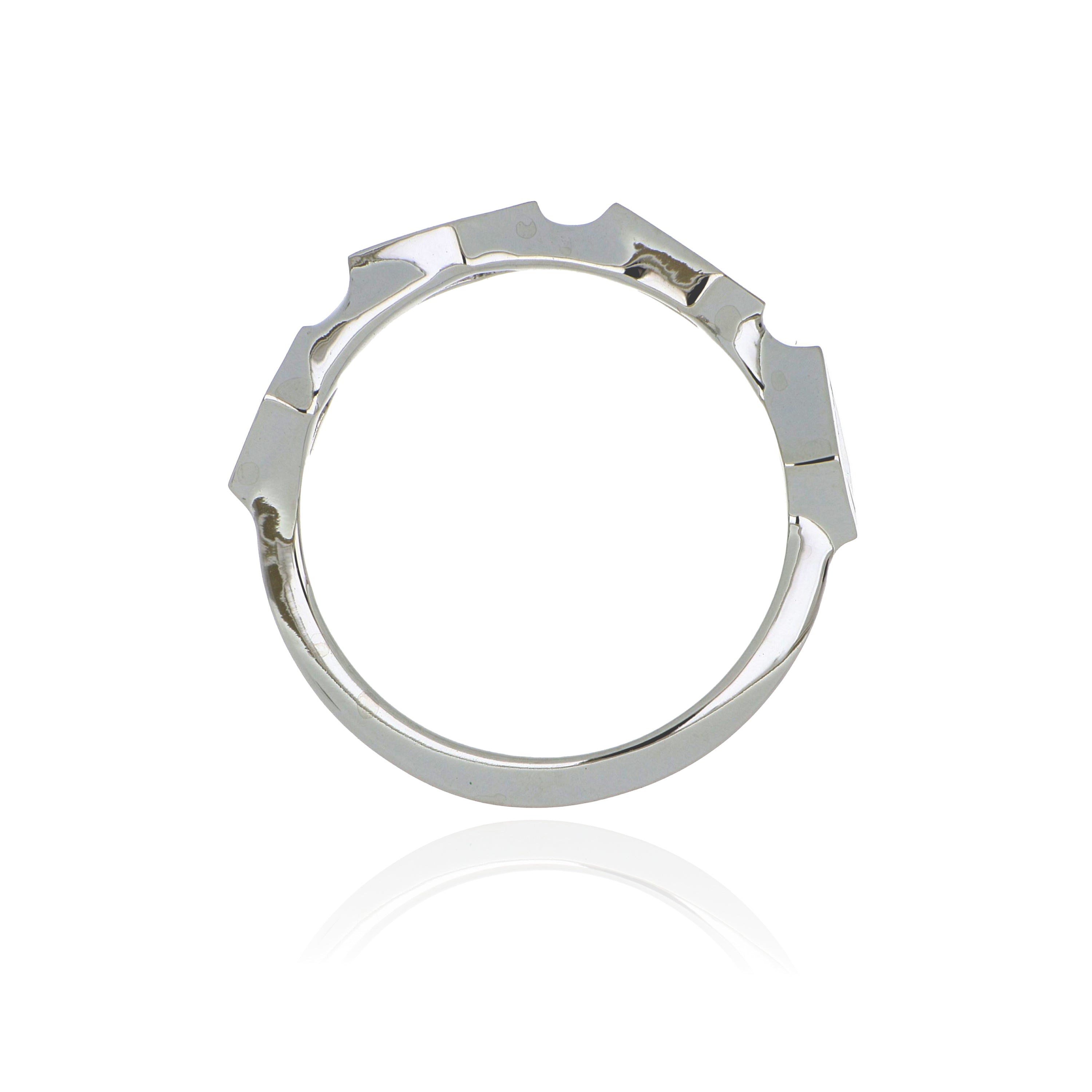 Platinum Kite Shaped Diamond Ring