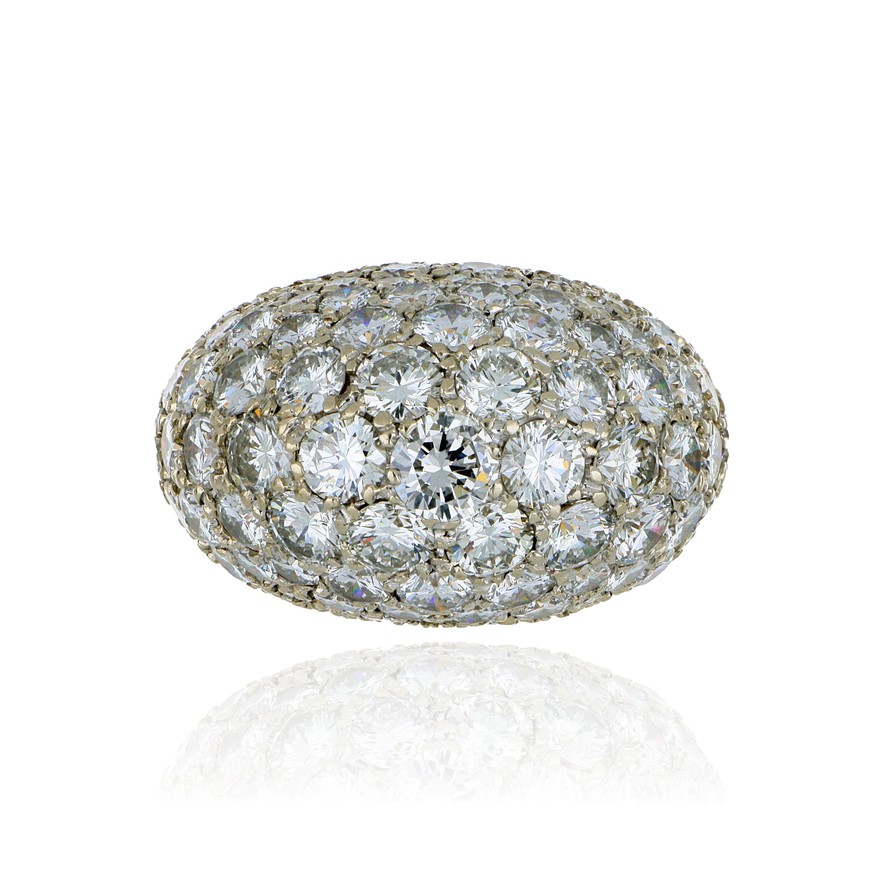 14k Yellow and White Gold Pave Diamond Ring