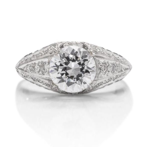 18k White Gold Custom Engagement Semi-Mount