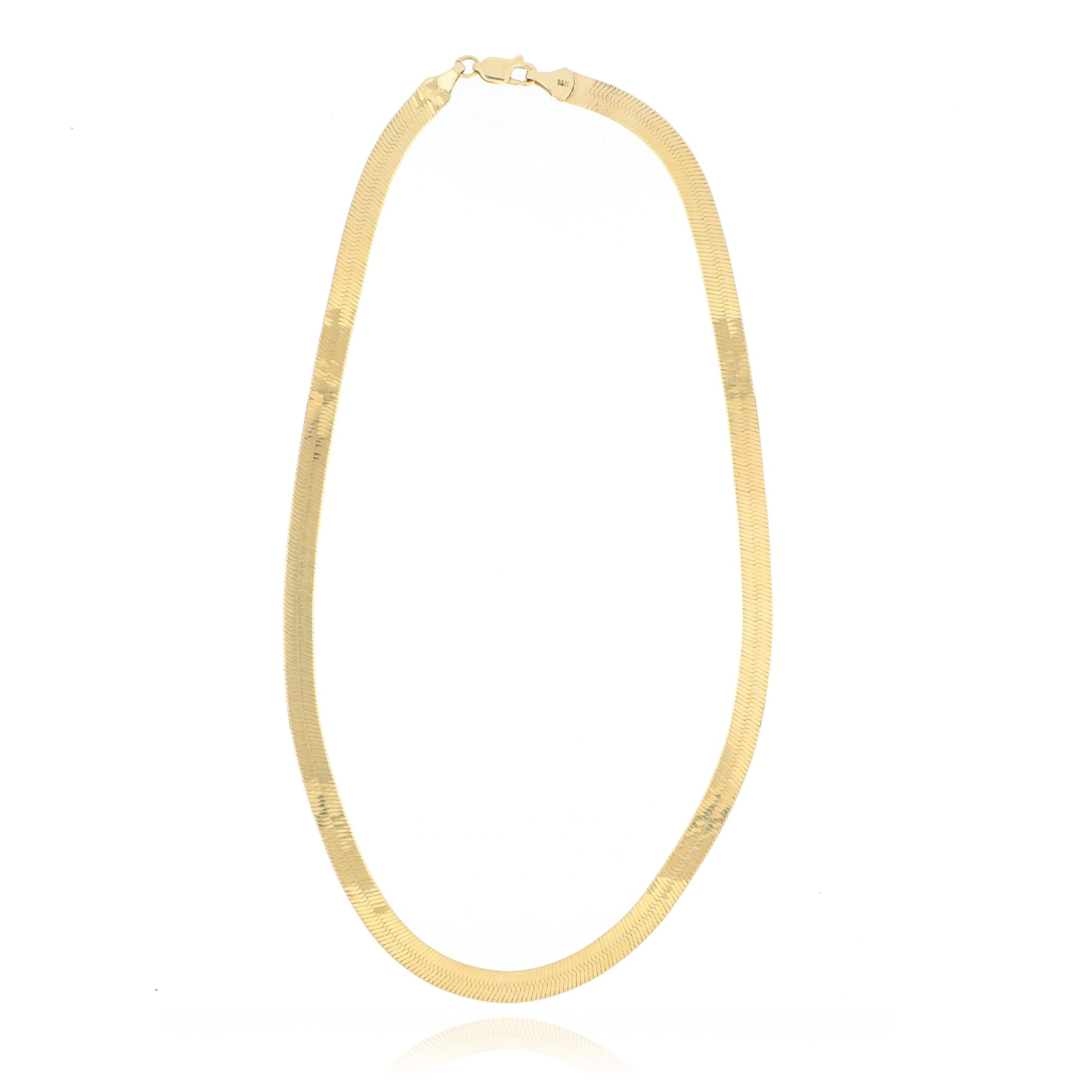 14k Yellow Gold Herring Bone Chain