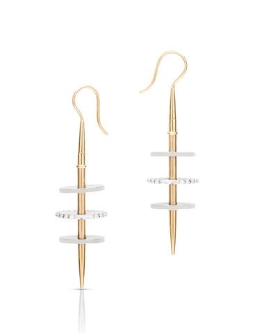 18k Polarium Diamond Fashion Drop Earrings