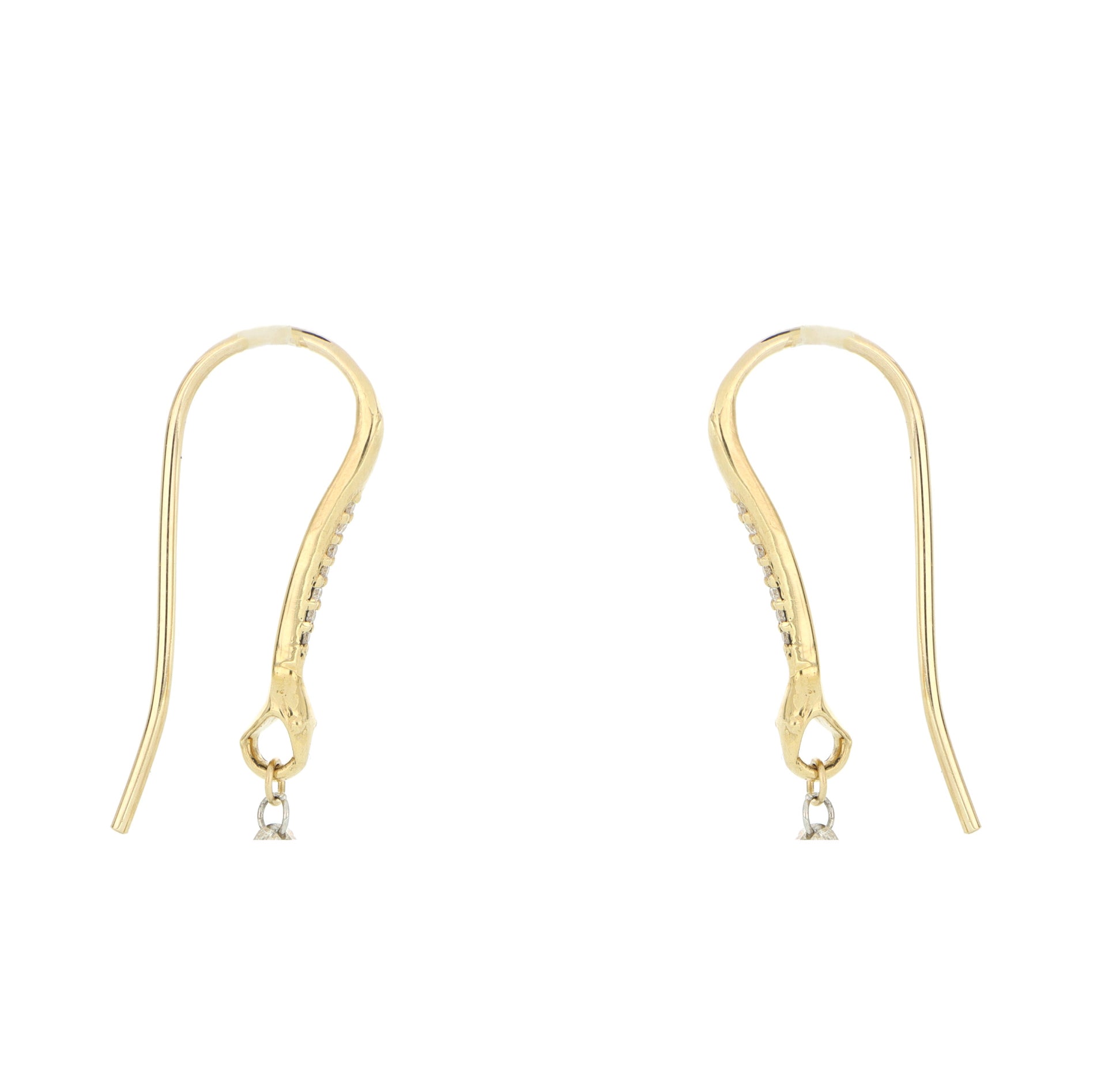 18k Yellow Gold Custom Fancy Yellow Diamond Drop Earrings