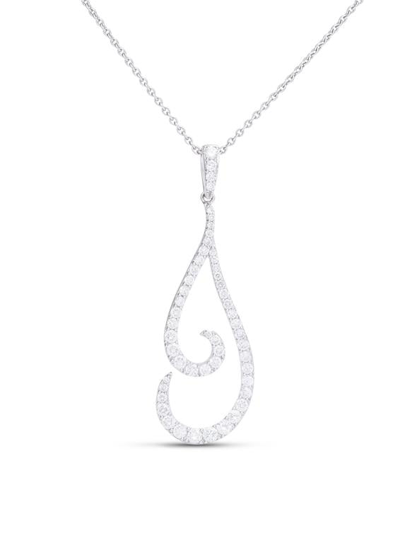 18k White Gold Diamond Fashion Pendant