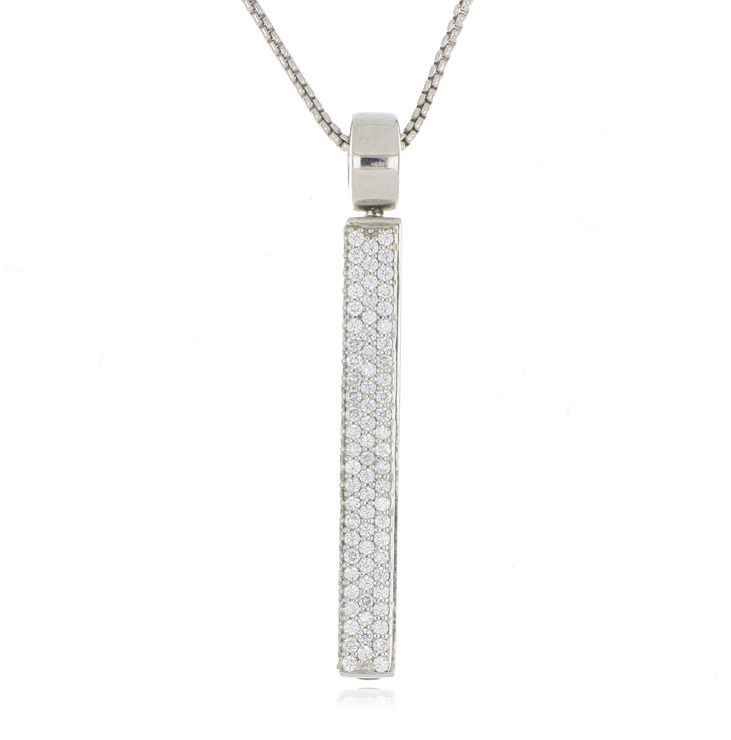 Platinum Diamond Necklace with Hidden Alexandrite
