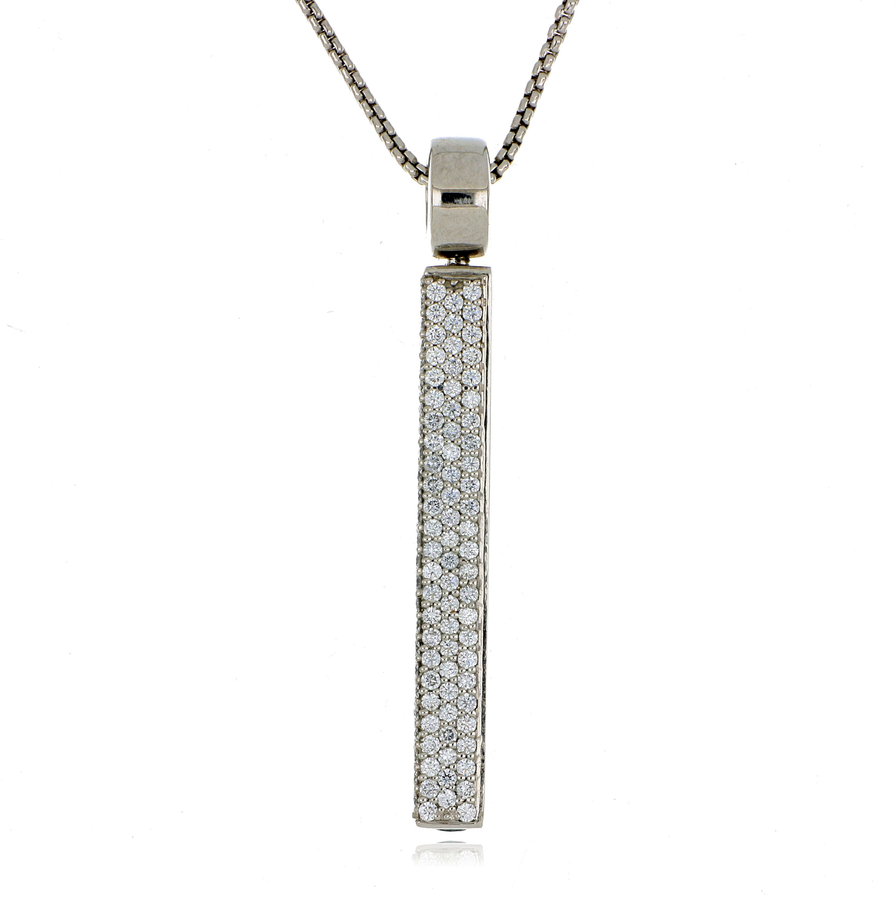 Platinum Diamond Necklace with Hidden Alexandrite