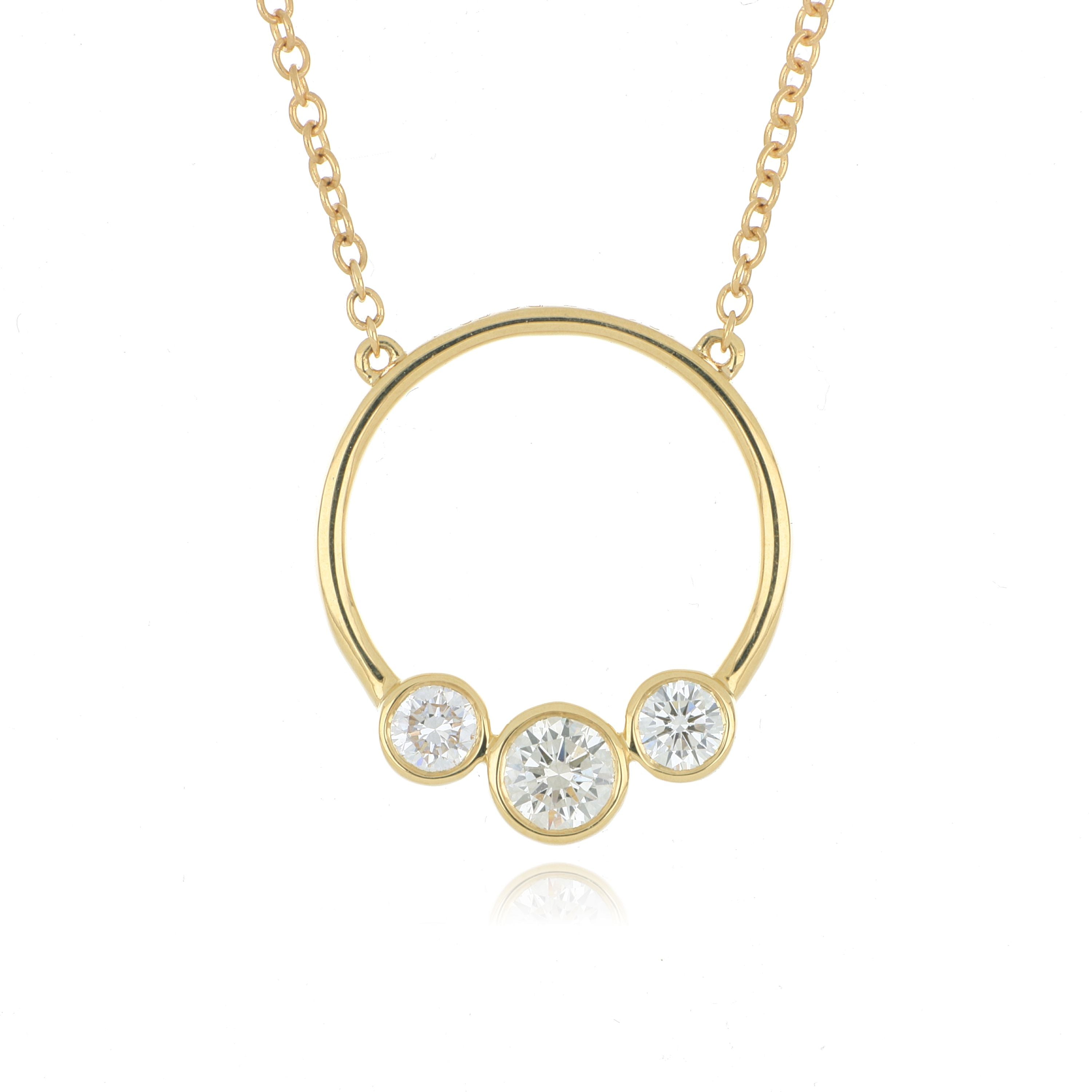 18k Yellow Gold Diamond Necklace