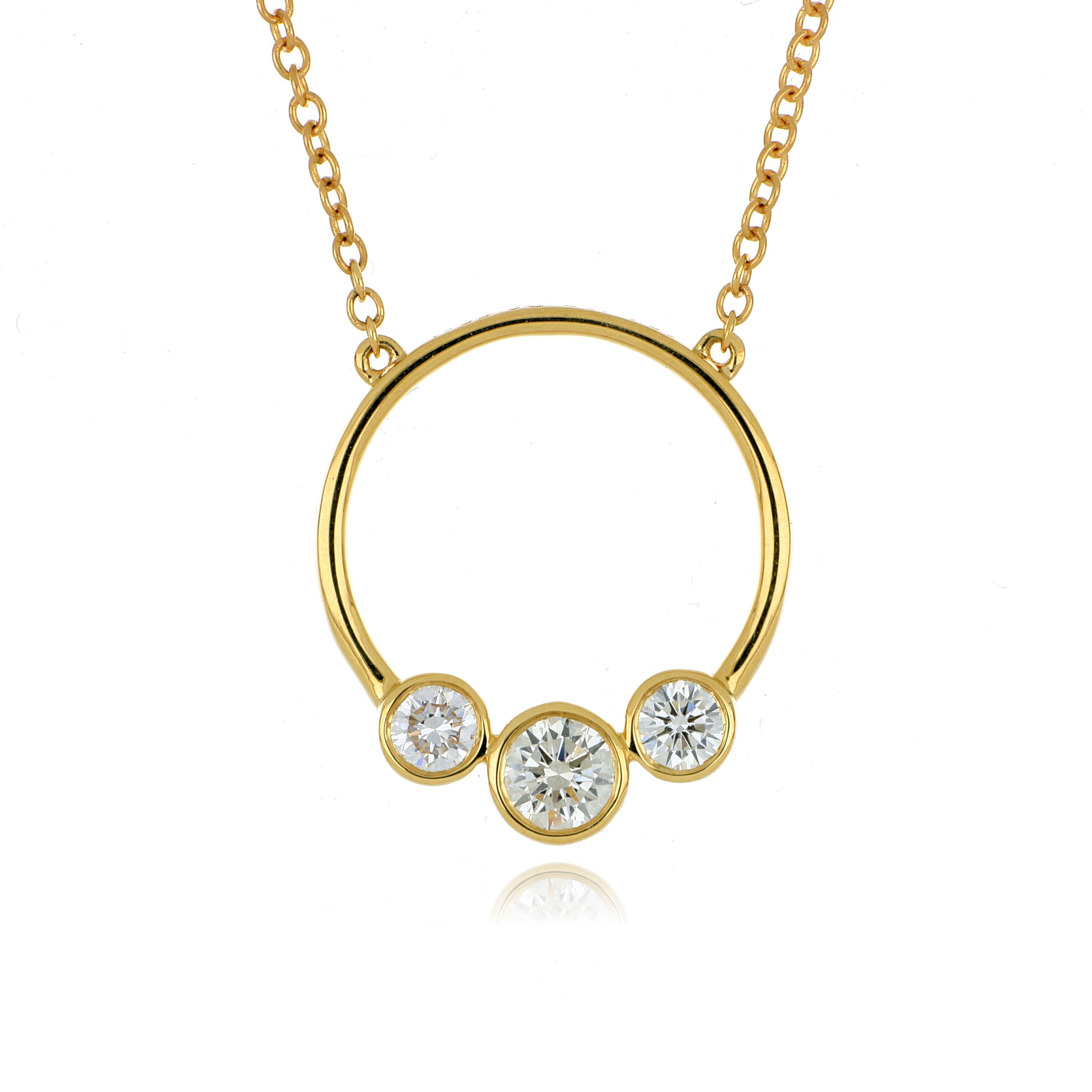 18k Yellow Gold Diamond Necklace