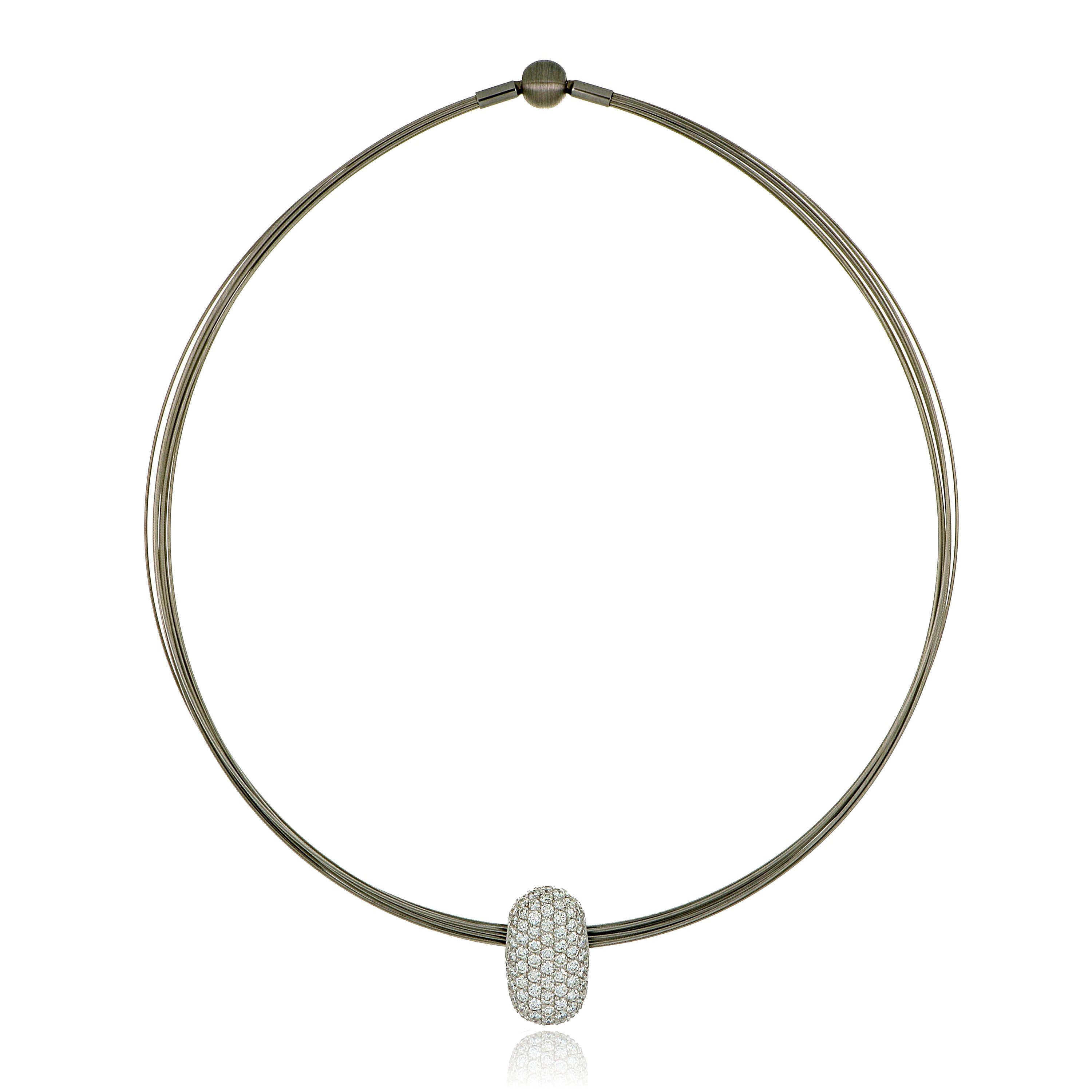 18k White Gold Diamond Necklace