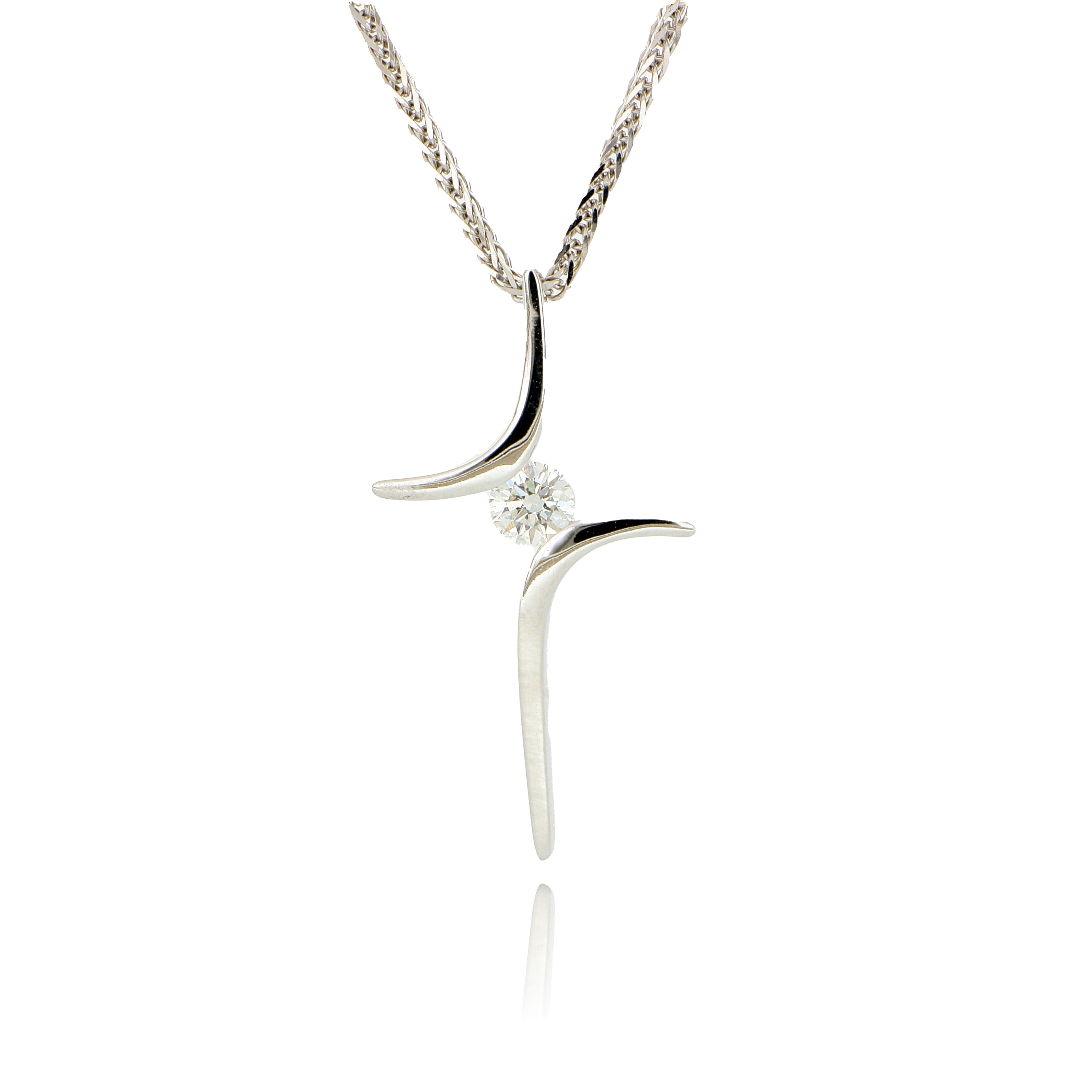 18k Gold Diamond Cross - Charles Koll Jewelers