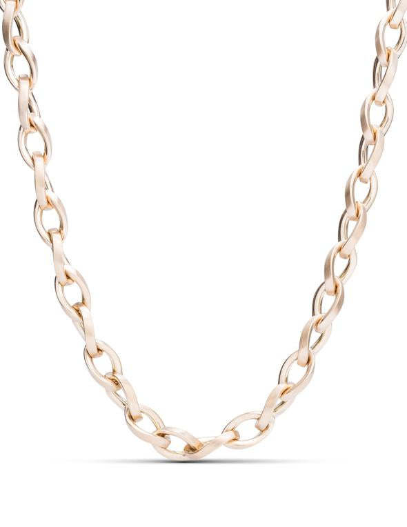 18k Rose Gold Fancy Link Chain Necklace