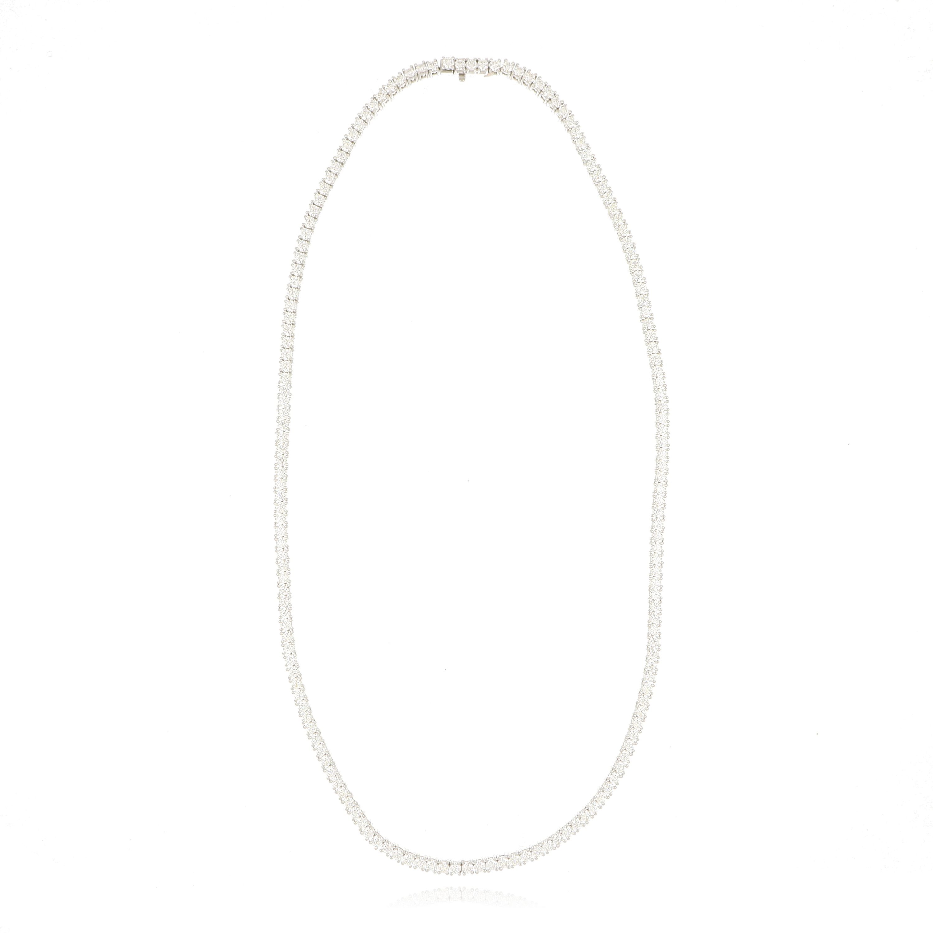 18k White Gold Diamond Tennis Necklace