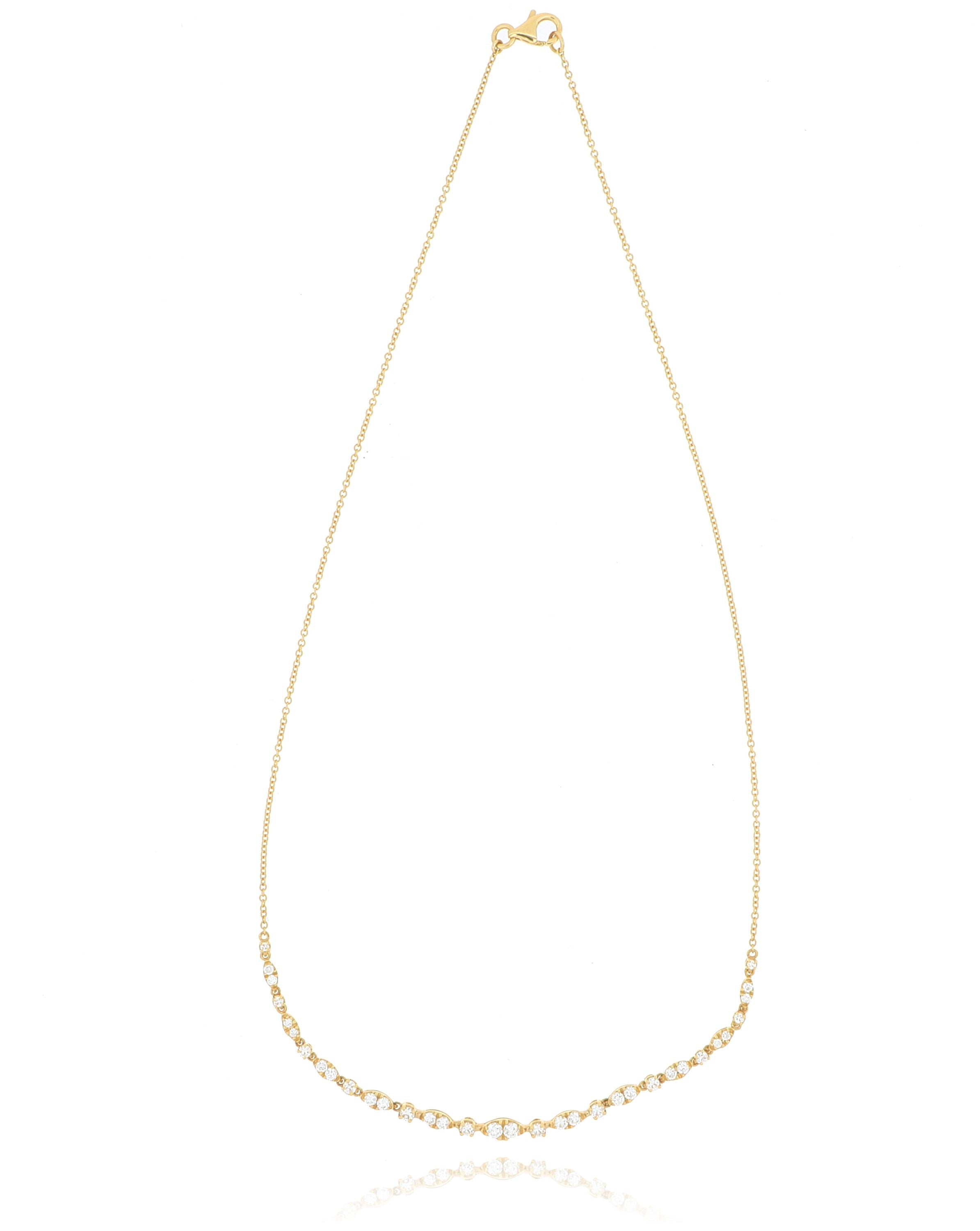 18k Yellow Gold Diamond Necklace - Charles Koll Jewelers