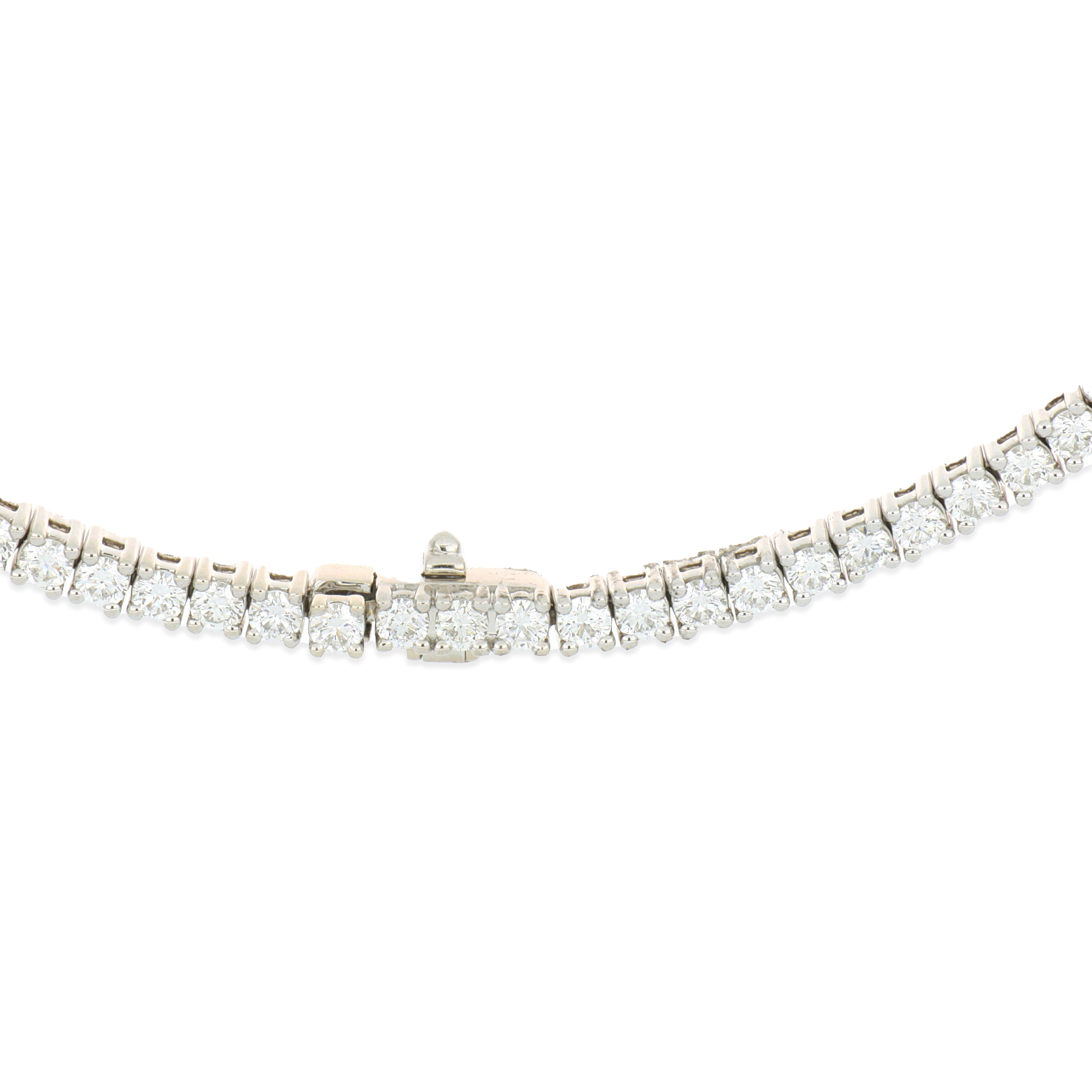 18k White Gold 4 Prong Diamond Tennis Necklace