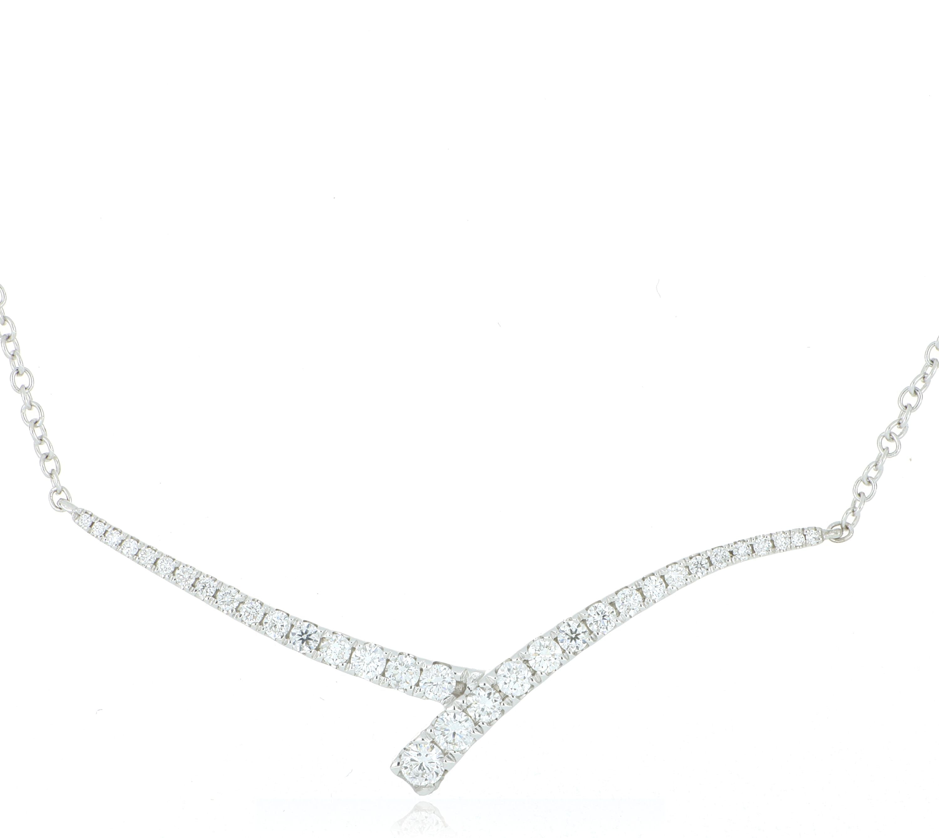 18k White Gold Diamond Fashion Necklace