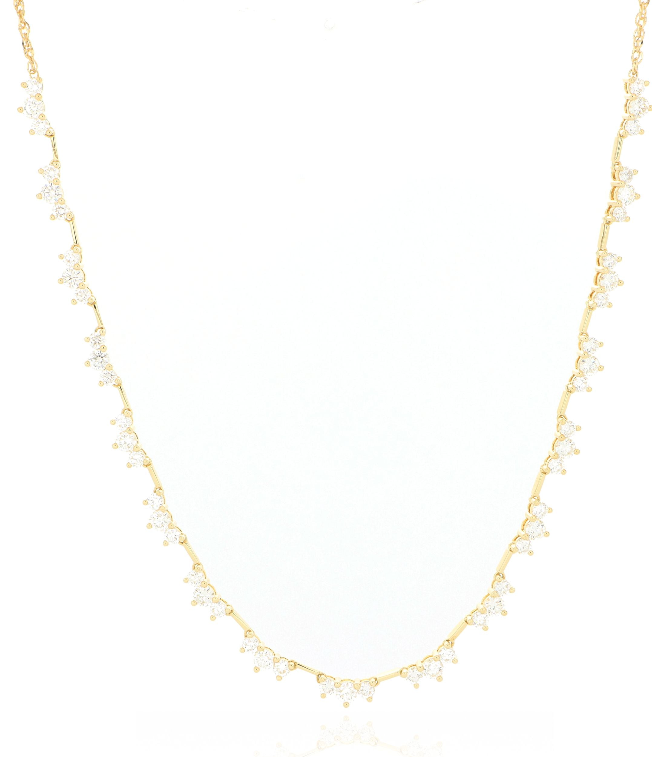 18k Yellow Gold Diamond Necklace - Charles Koll Jewelers